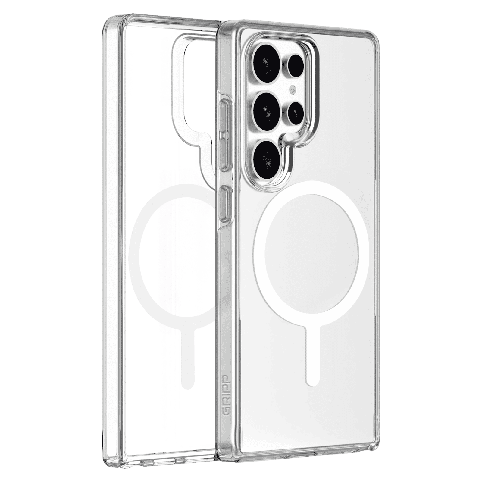 GRIPP 3D Tempered Glass, TPU & Polycarbonate Back Cover & Focal Camera Lens Protector Combo for SAMSUNG Galaxy S25 Ultra (Wireless Charging Compatible, Clear)