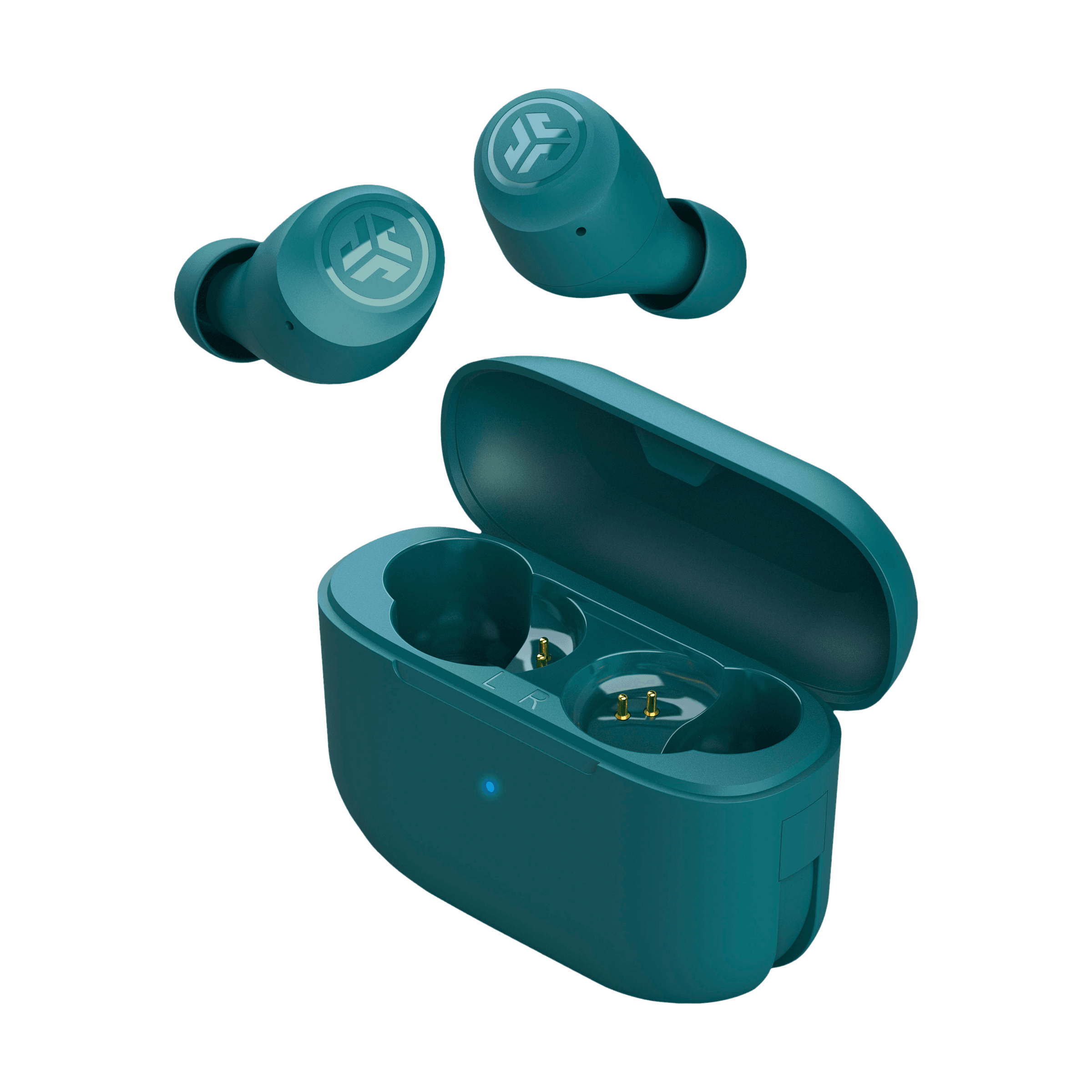 JLAB Go Air Pop IEUEBGAIRPOPRTEL12 TWS Earbuds (IPX4 Sweat & Water Resistant, 32 Hours Playback, Teal)
