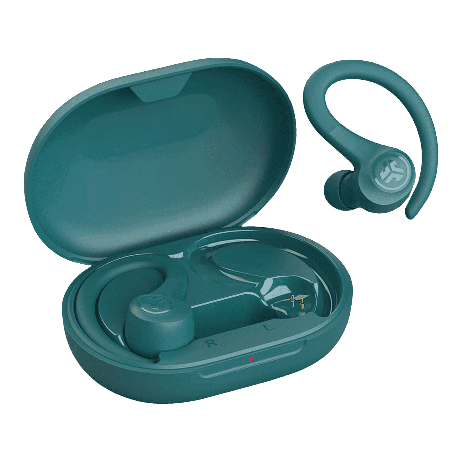 JLAB Go Air Sport IEUEBGAIRSPRTRTEL1 TWS Earbuds (IP55 Water & Sweat Resistant, 32 Hours Playback, Teal)