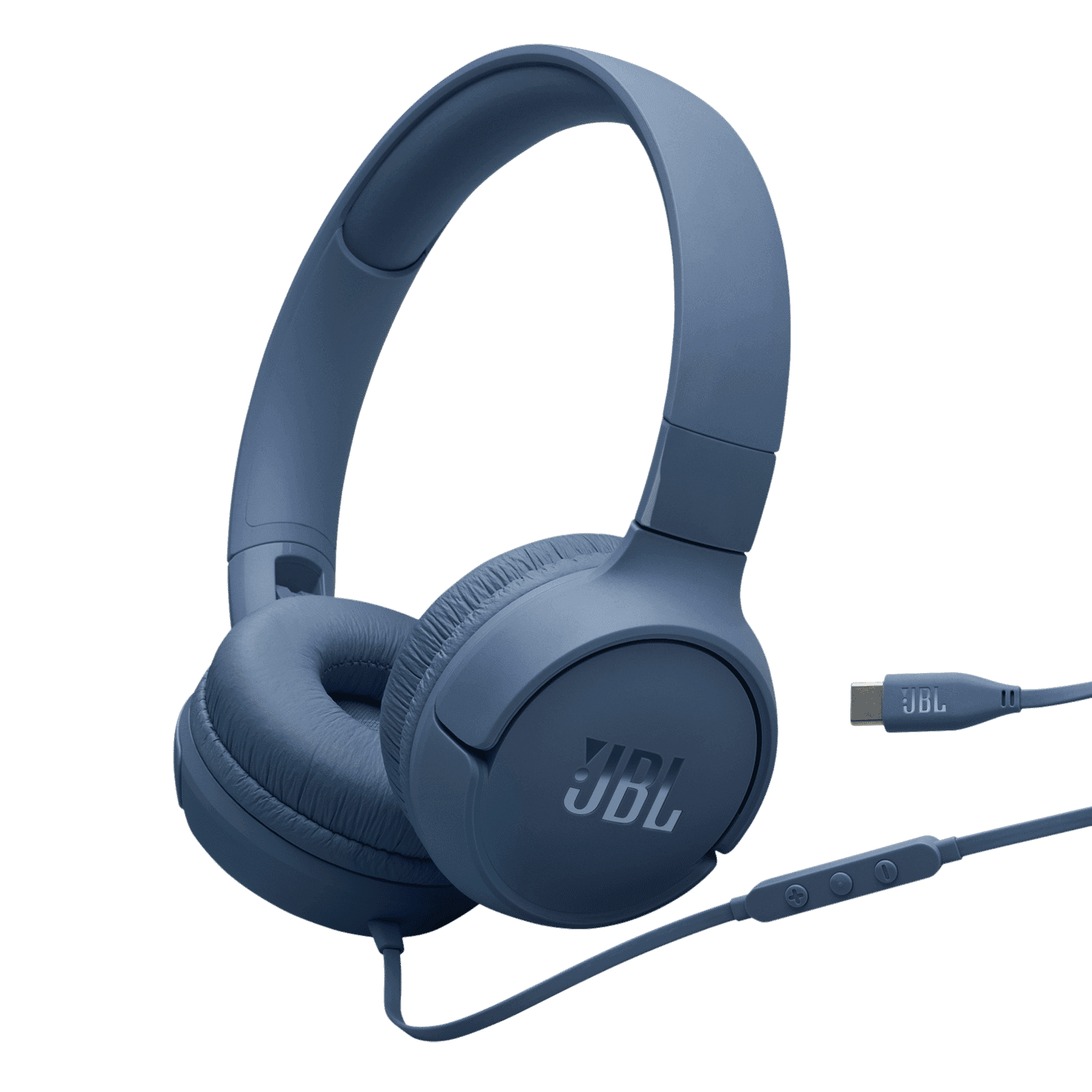 JBL Tune 520C JBLT520CBLU Wired Headphone with Mic (USB Type-C Connector, On Ear, Blue)