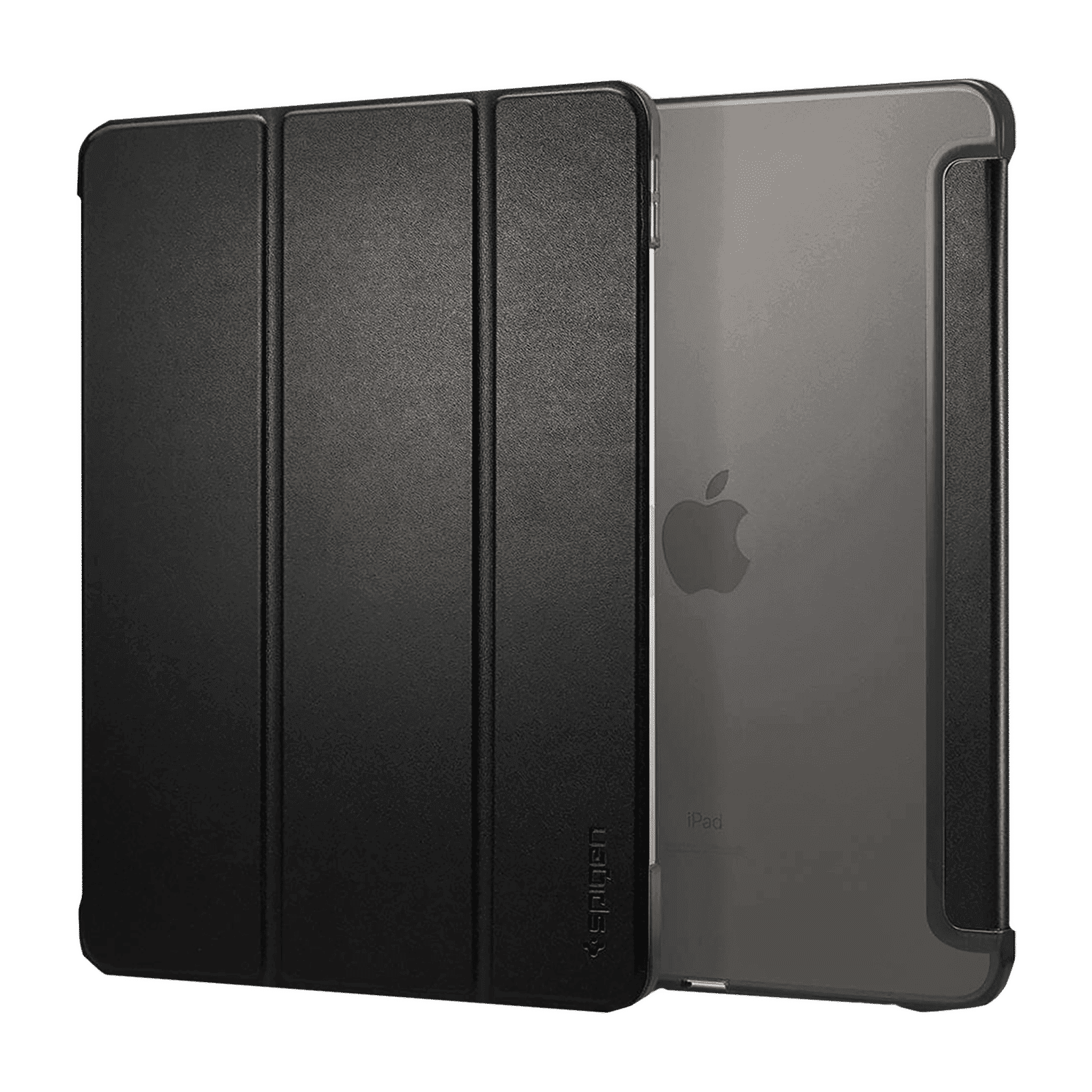 spigen Smart Fold Hard Polyurethane Leather & Polycarbonate Back Cover for Apple iPad Pro 11 Inch (2018/2020) (Magnetic Closure, Black)