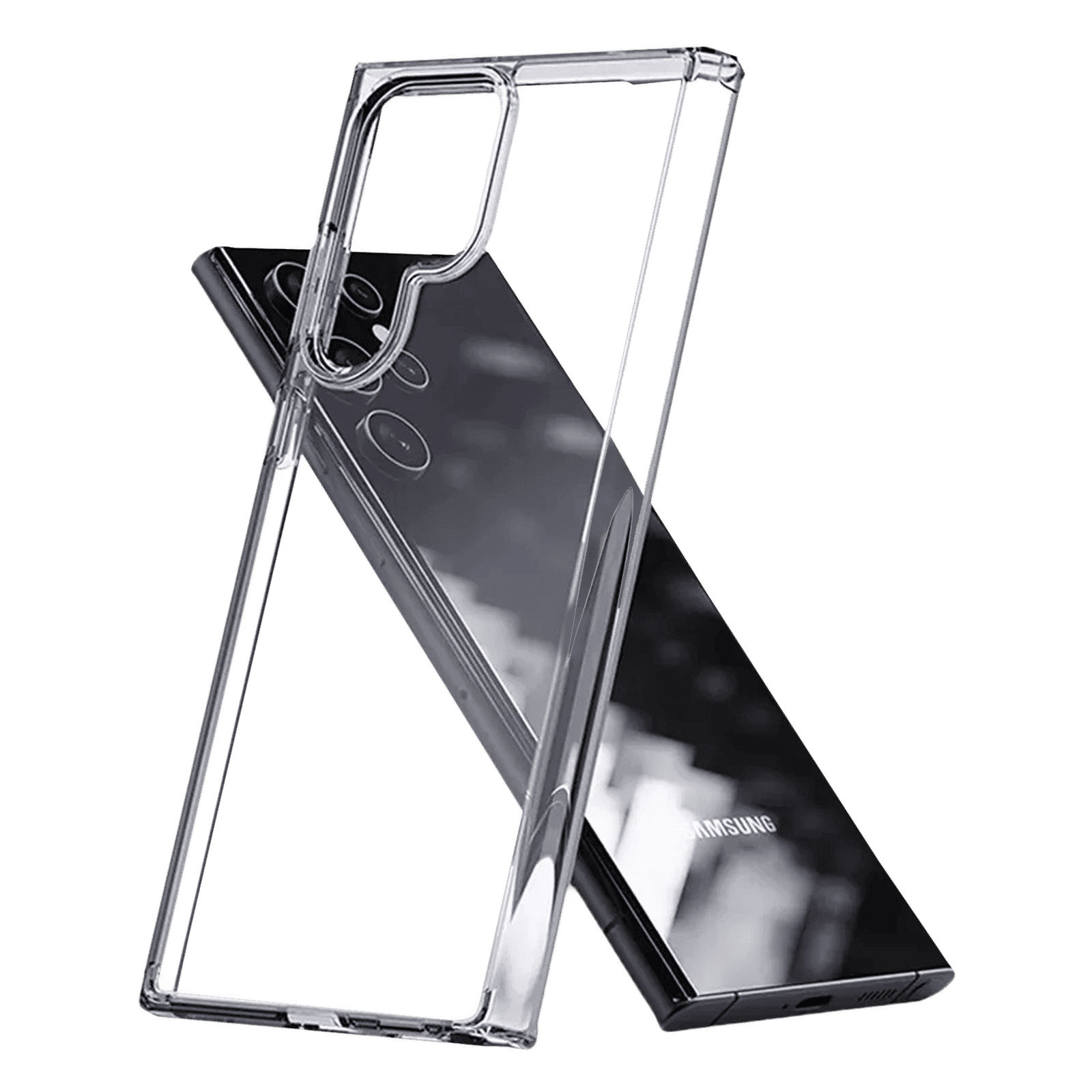 Quix TPU Back Cover for SAMSUNG Galaxy S22 Ultra (Wireless Charging Support, Crystal Clear)