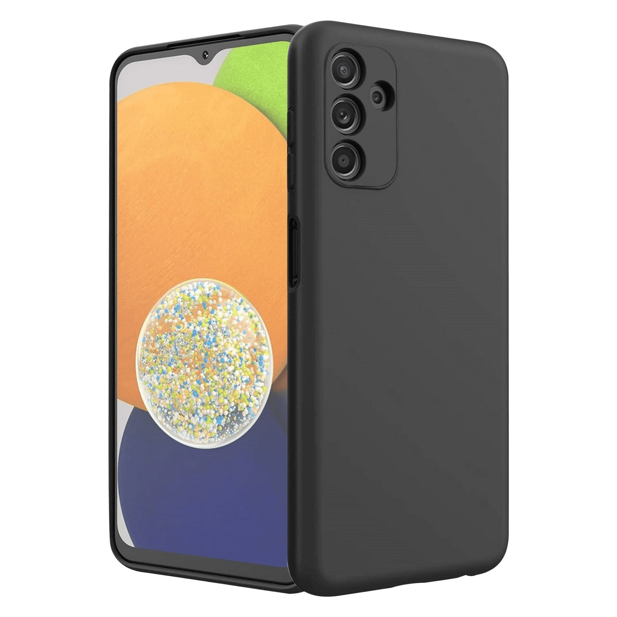 in base Soft Silicon Back Case for Samsung Galaxy A14 (360 Degree Protection, Black)