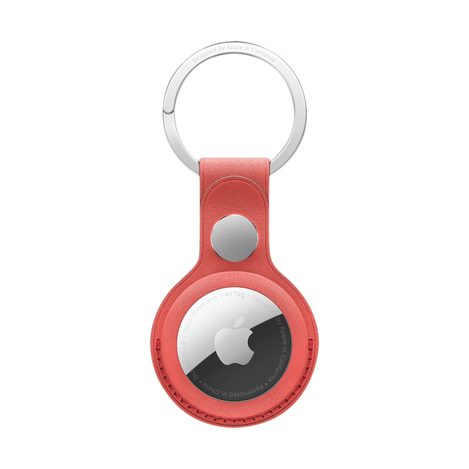 Apple Key Ring Compatible with AirTag (Snug Fit, MT2M3ZM/A, Coral)