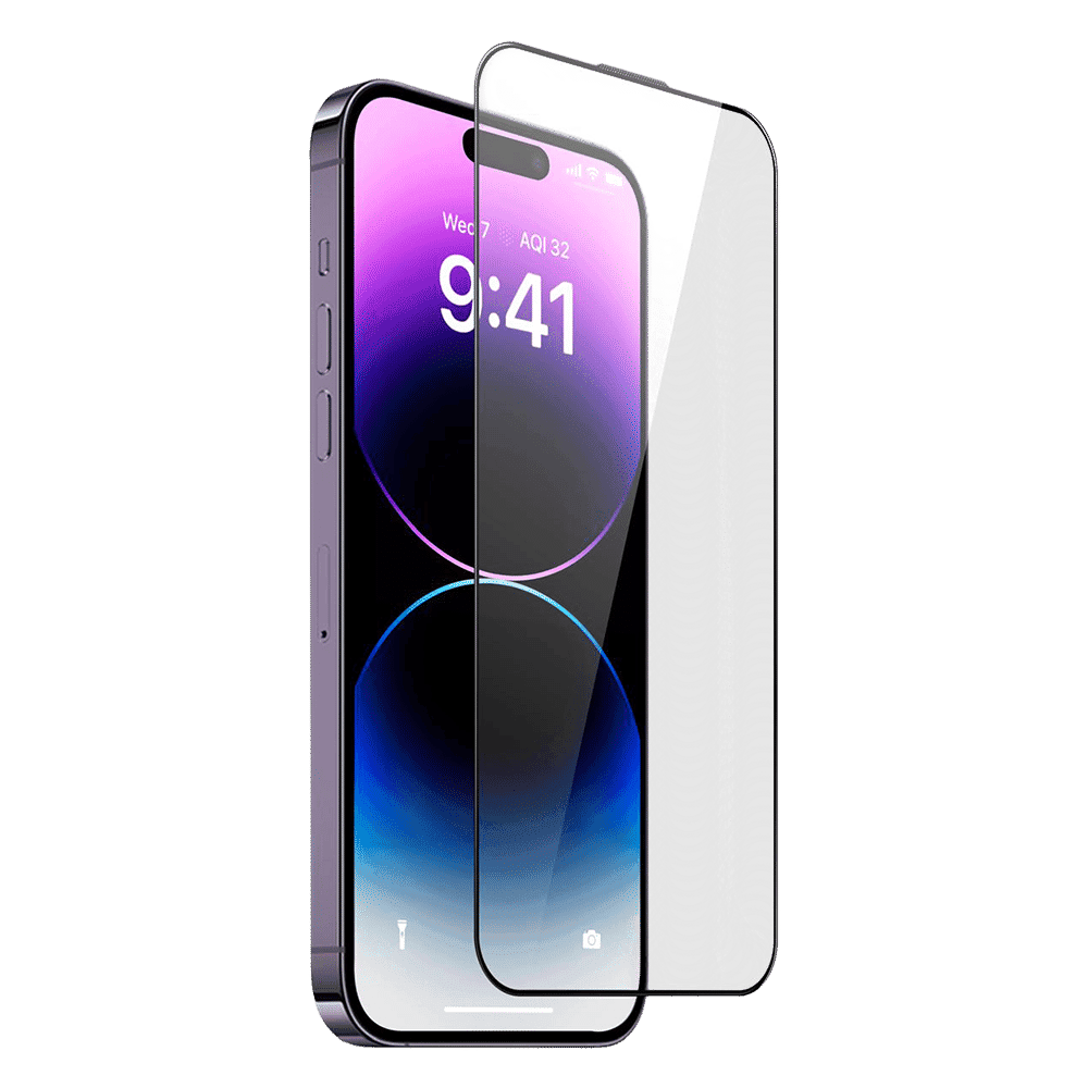 Muvtech Full Glass Tempered Glass for Apple iPhone 16 Plus (5X Stronger Protection)