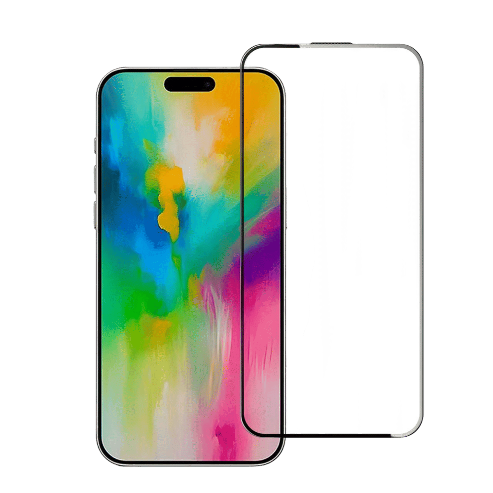 Muvtech Full Glass Tempered Glass for Apple iPhone 16 Pro (5X Stronger Protection)