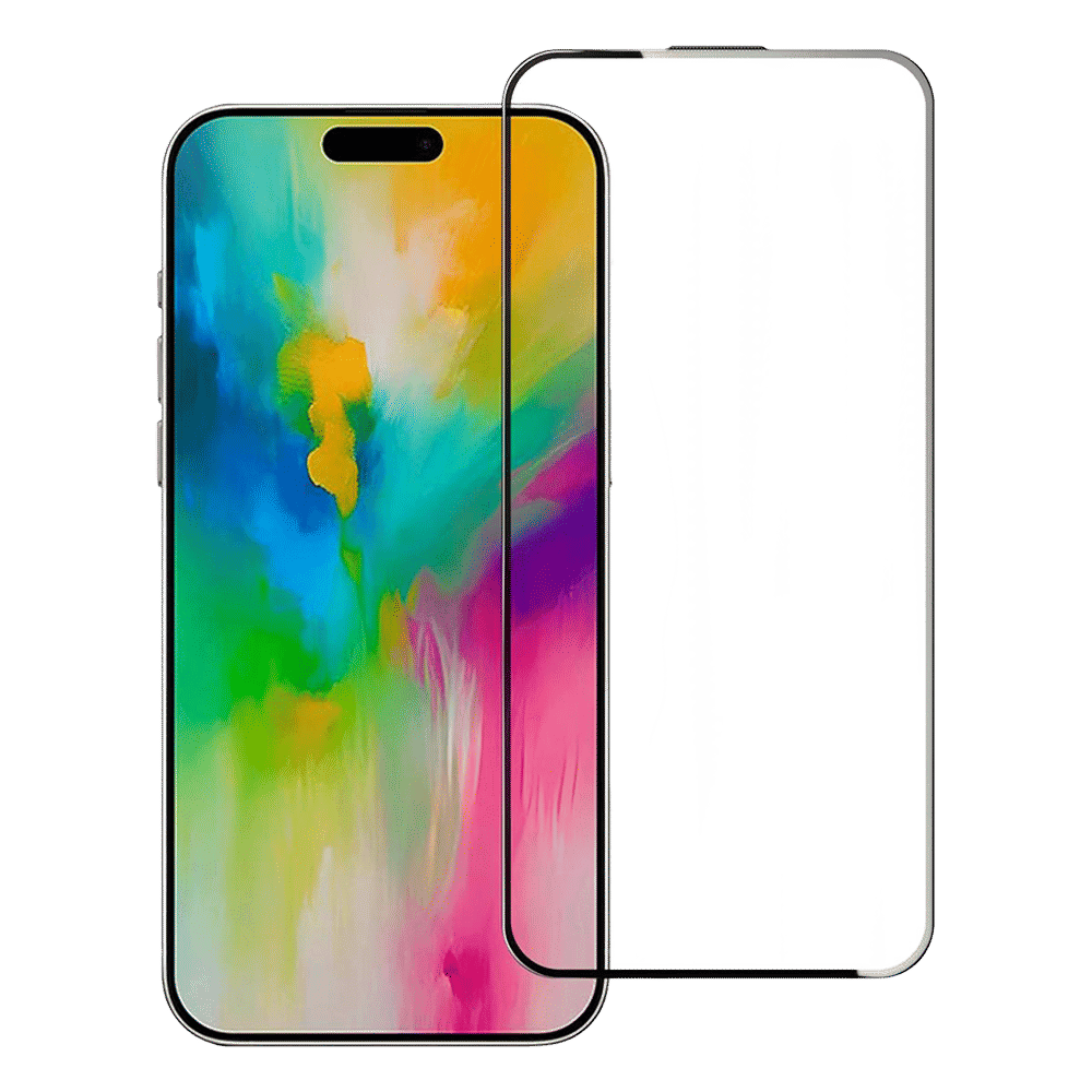 Muvtech Full Glass Tempered Glass for Apple iPhone 16 Pro Max (5X Stronger Protection)