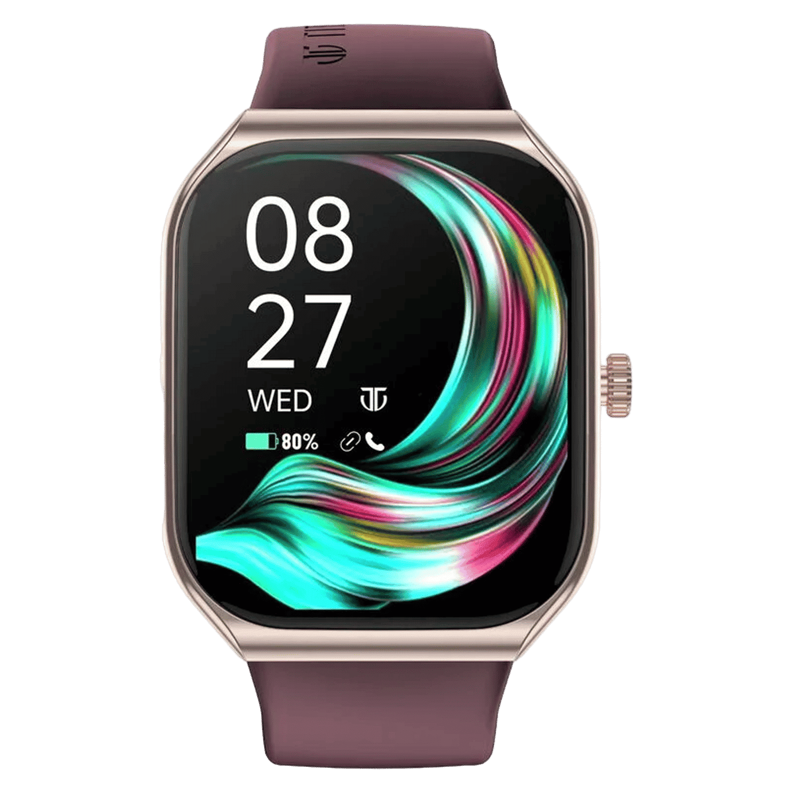 TITAN Smart 3.0 Smartwatch with Bluetooth Calling (49.7mm Super AMOLED Display, IP68 Water Resistant, Wine Red Strap)