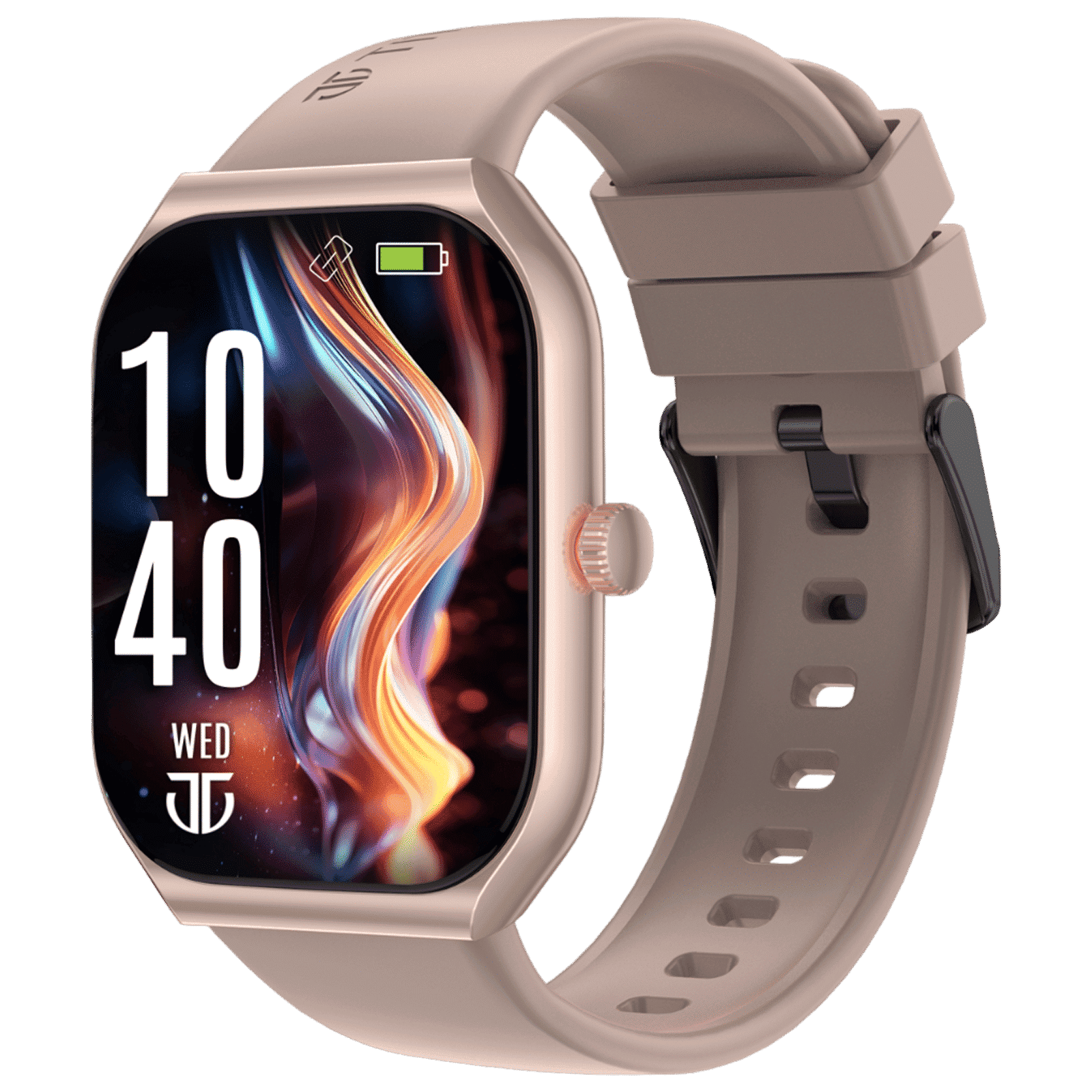TITAN Smart 3.0 Smartwatch with Bluetooth Calling (49.7mm Super AMOLED Display, IP68 Water Resistant, Beige Strap)