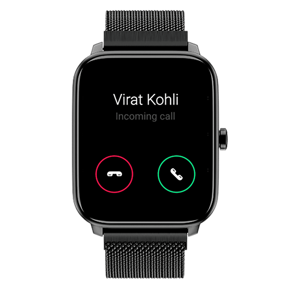 noise ColorFit Pulse 4 Smartwatch with Bluetooth Calling (46.9mm AMOLED Display, IP68 Water Resistant, Black Link Strap)