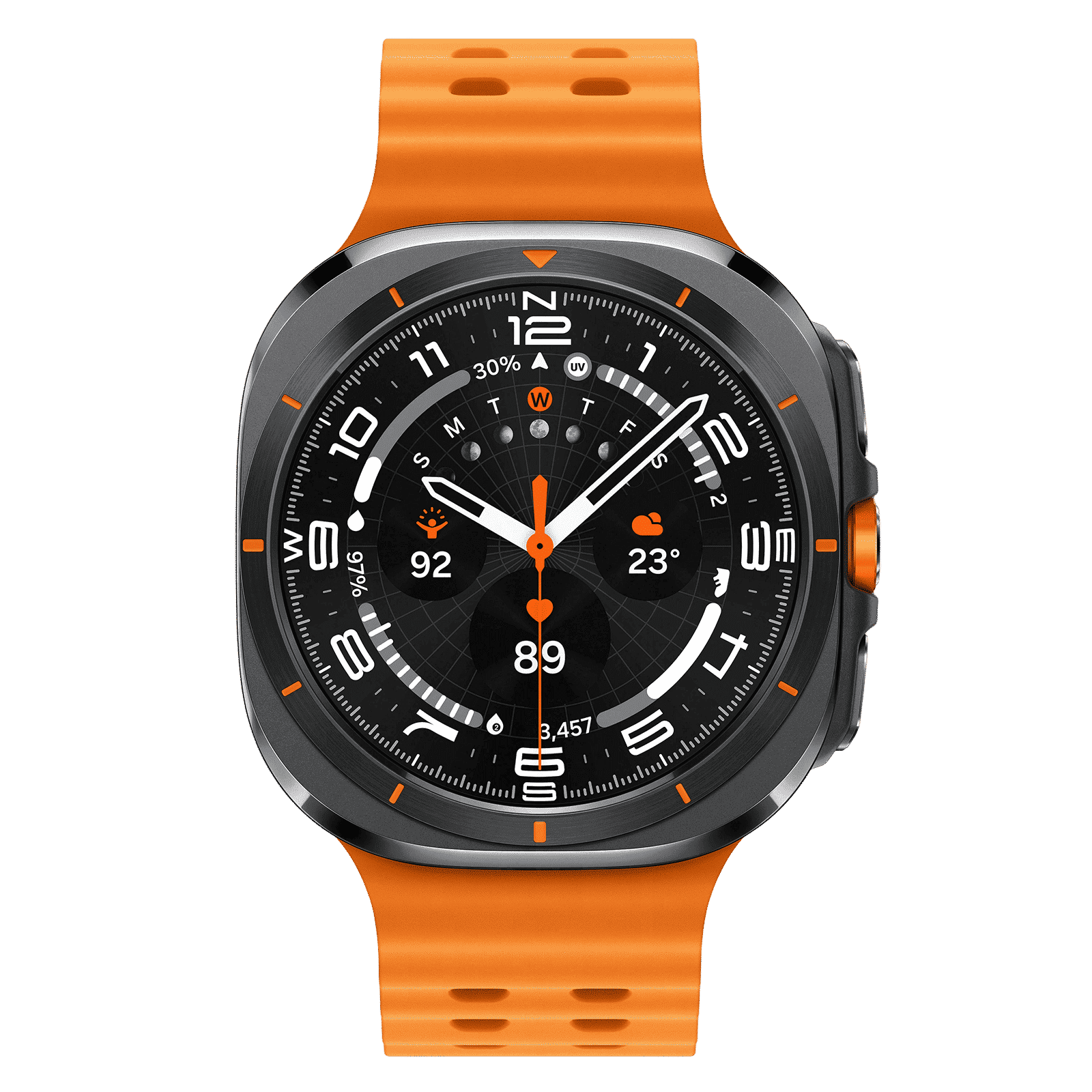 SAMSUNG Galaxy Watch Ultra Wi-Fi+LTE Wear OS Smartwatch (47mm Super AMOLED Display, 3nm Processor, Orange Strap)