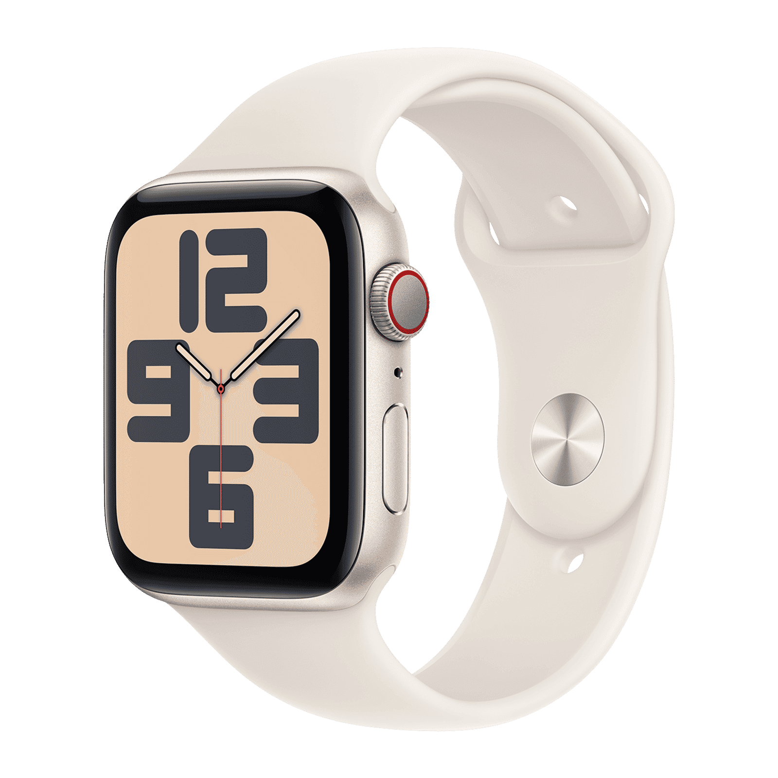 Apple Watch SE GPS+LTE with Starlight Sport Band - M/L (44mm Retina LTPO OLED Display, Starlight Aluminium Case)