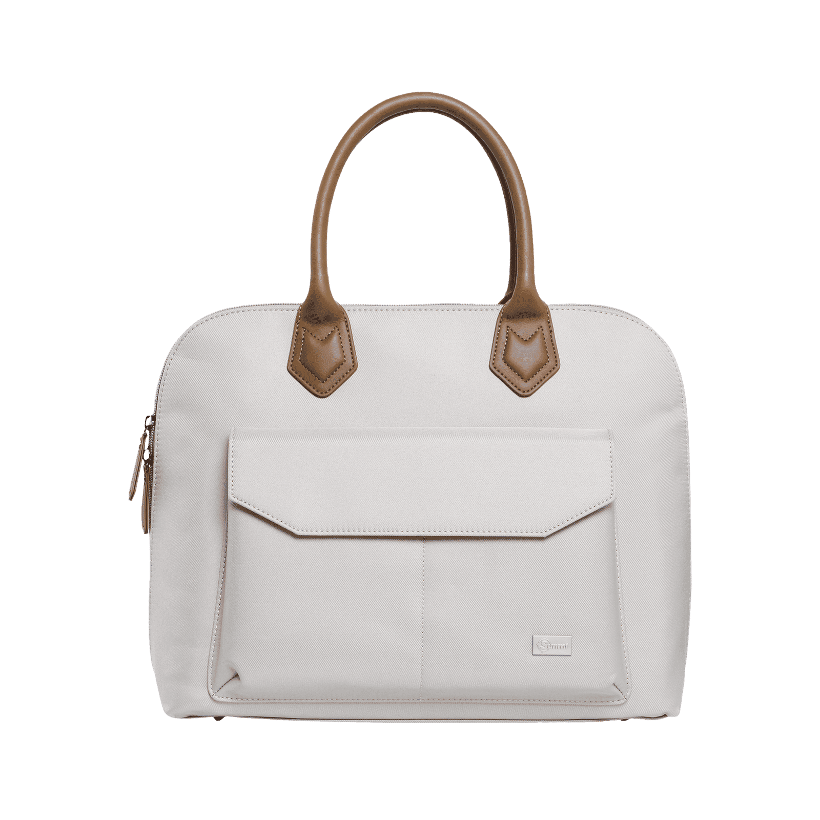 Sunmi Charmer Polyester Sling Bag for 14 Inch Laptop (10 L, Water Resistant, Off White)