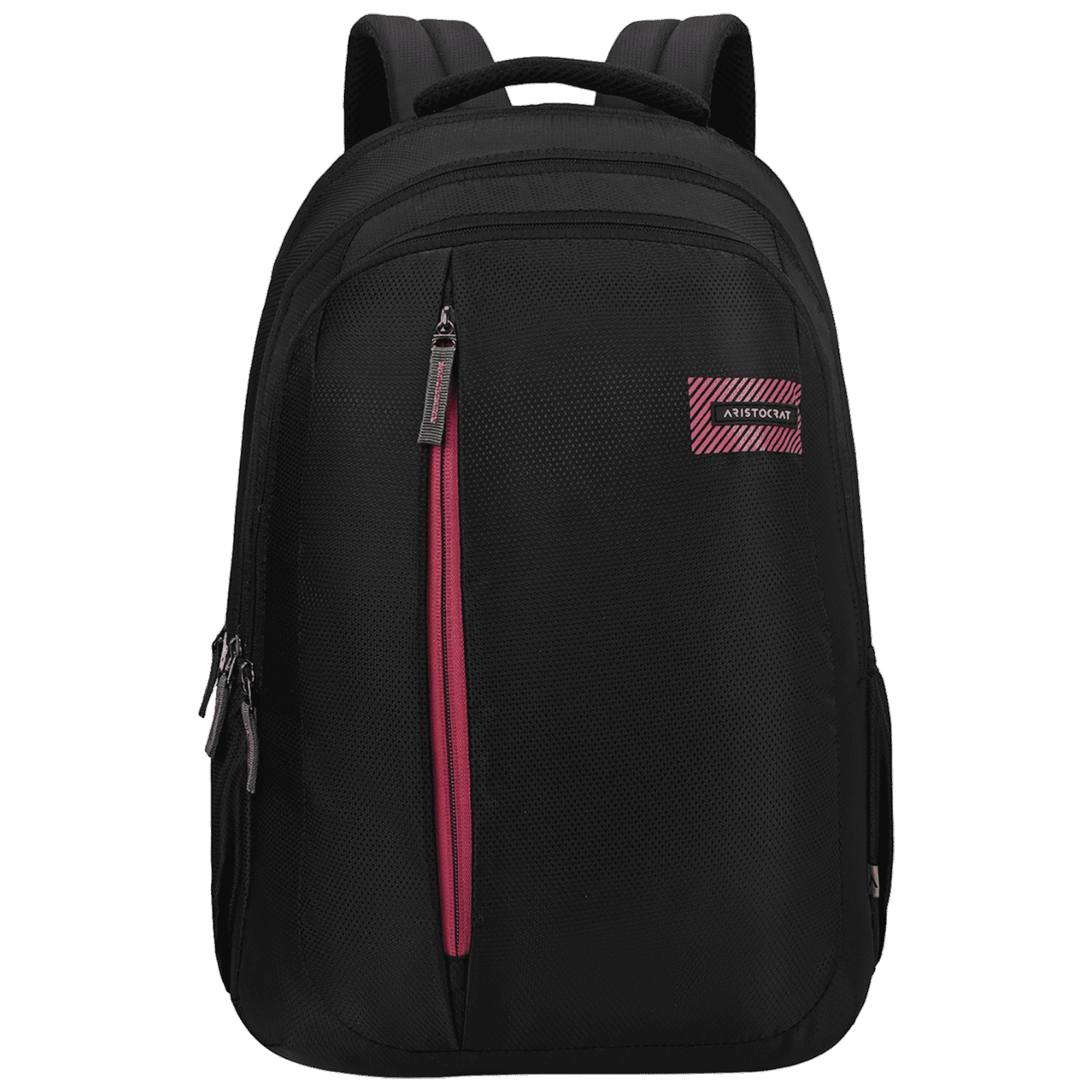 Aristocrat VORTEX 300D STAR DOBBY PU Laptop Backpack for 14 Inch Laptop (Spacious Compartment, Black)