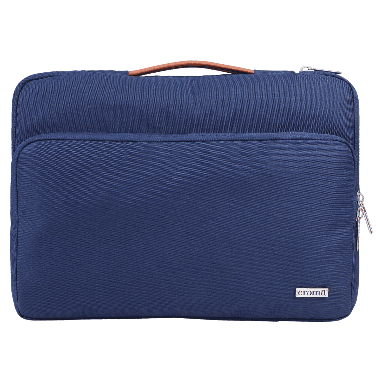 Croma Polyester Laptop Sleeve for 15.6 Inch Laptop (Single Grab Handle, Navy Blue)