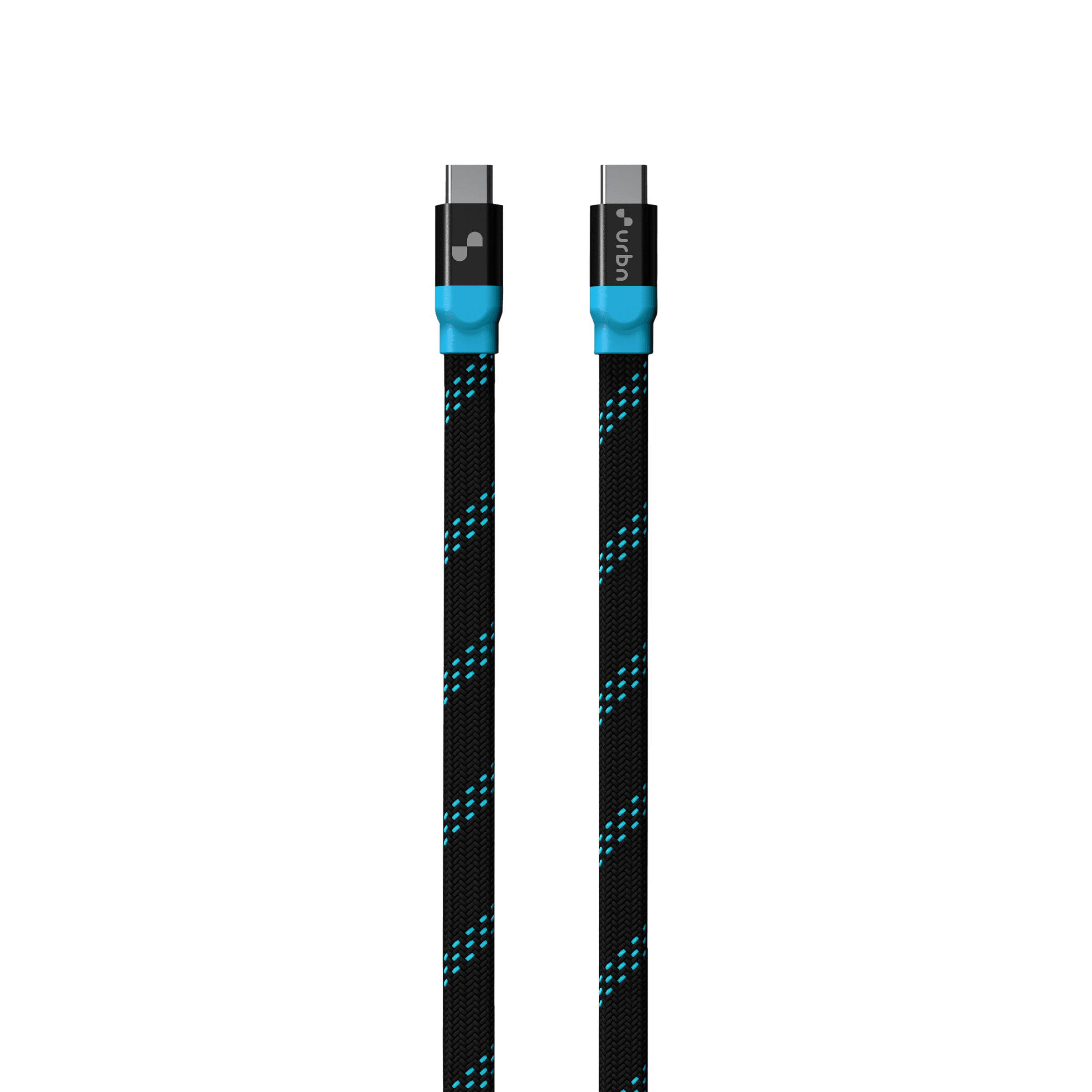 urbn Type C to Type C 3.9 Feet (1.2M) Cable (Nylon Braided, Black)