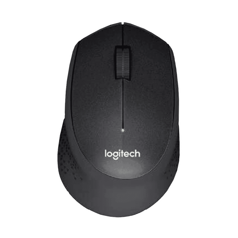 logitech M331 Plus 2.4GHz Wireless Optical Mouse with Silent Click Buttons (1000 DPI, Plug & Play, Black)
