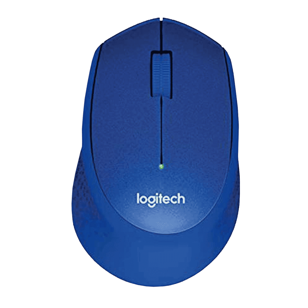logitech M331 Plus Wireless Optical Mouse with Silent Click Buttons (1000 DPI, Plug & Play, Blue)