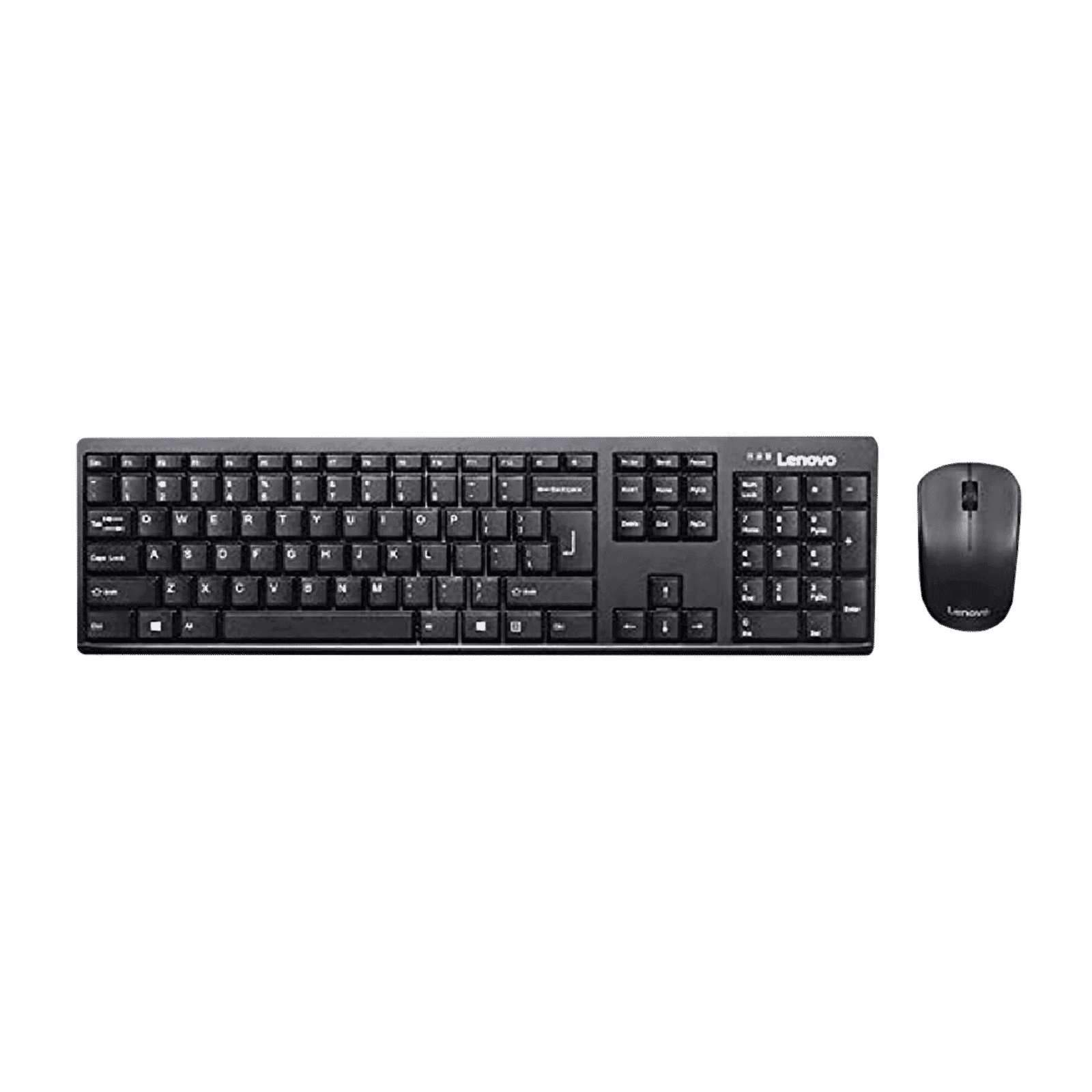 Lenovo 100 Wireless Keyboard & Mouse Combo (106 Keys, 1000 DPI, Spill Resistant, Black)