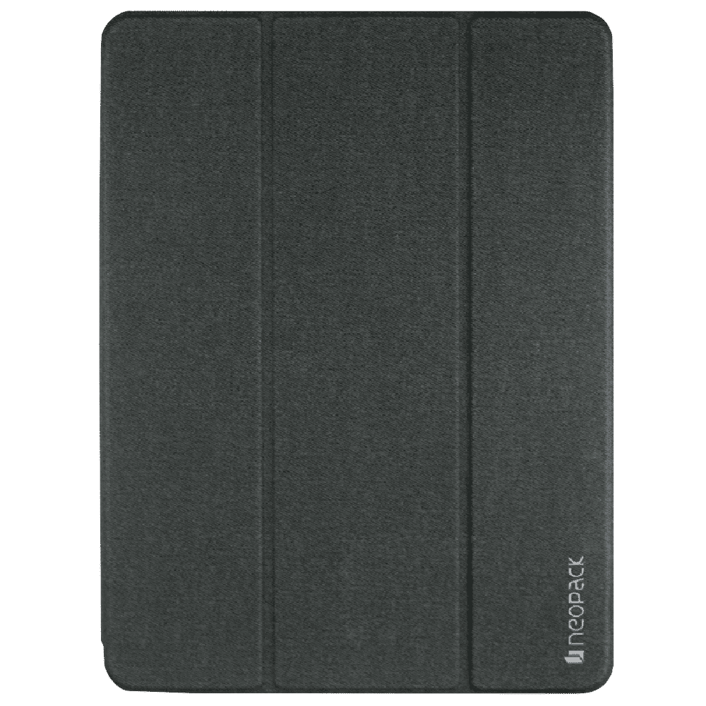 neopack Delta Polyurethane Flip Cover for Apple iPad Pro (5th Gen) (With Pencil Holder, Black)