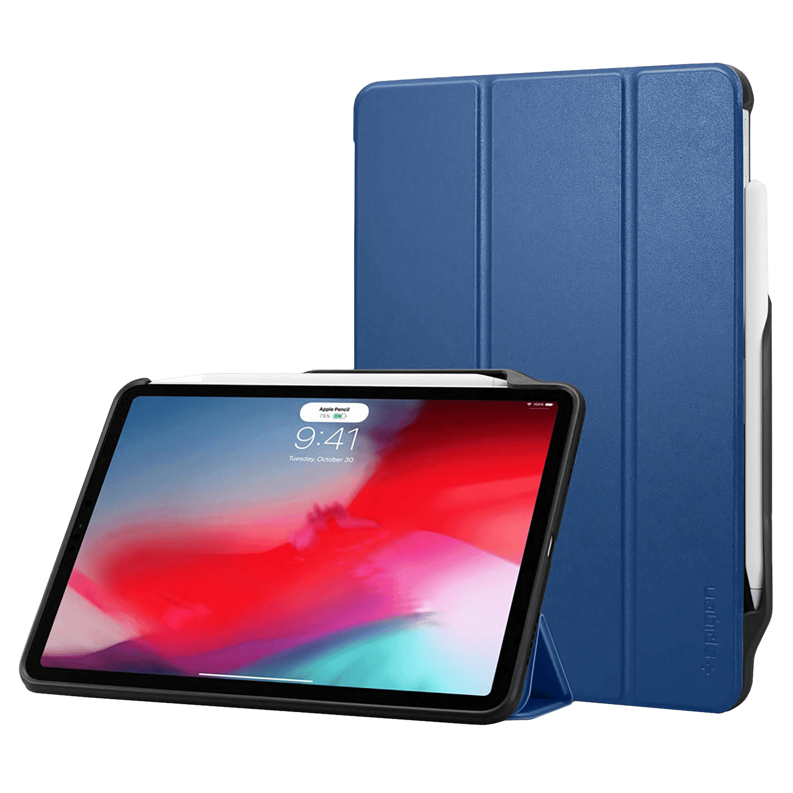 Spigen Smart Fold 2 Polycarbonate, TPU Flip Cover for Apple iPad Pro (Built-in Pen Slot, Blue)