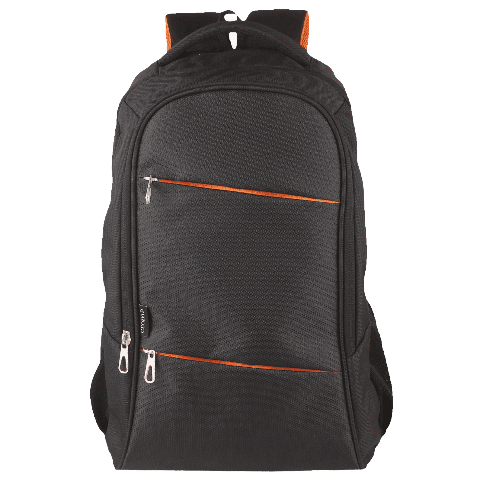 Croma Nova Polyester Laptop Backpack for 15.6 Inch Laptop (21.7 L, Cushioned Compartment, Black)