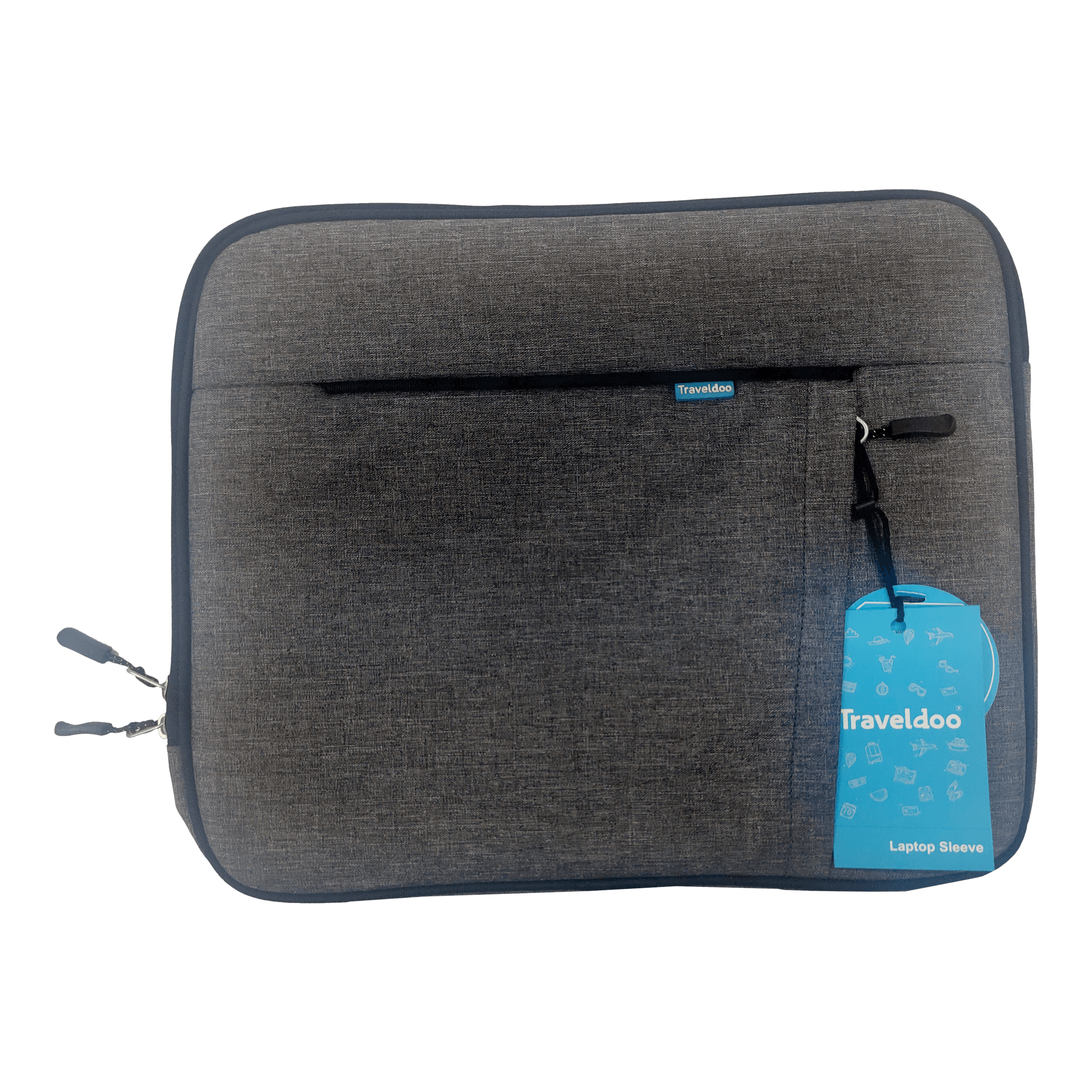 Traveldoo Nylon Laptop Sleeve for 14 Inch Laptop (Lightweight, Grey)