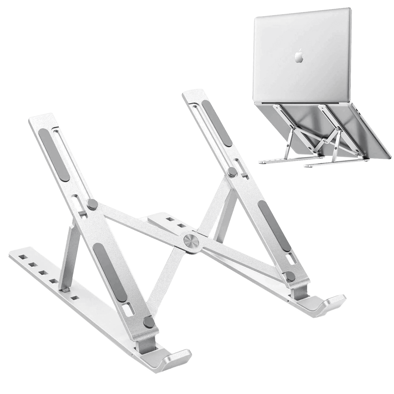 Croma Stand For Laptops Upto 15 Inch (Foldable Design, CRSP015AOC016515, Silver)