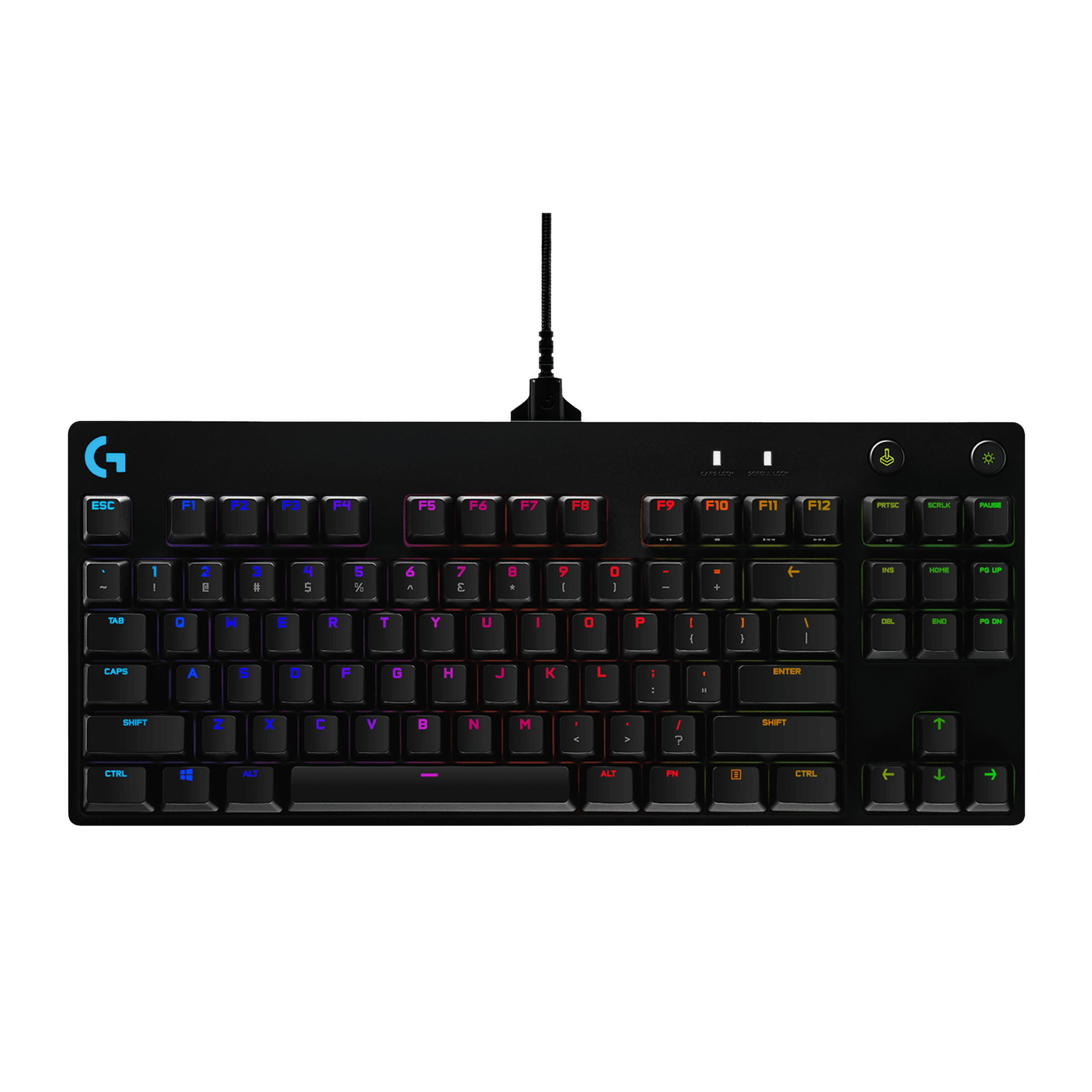 logitech G PRO Wired Gaming Keyboard with RGB Backlit Keys (GX Blue Clicky Mechanical Switches, Black)