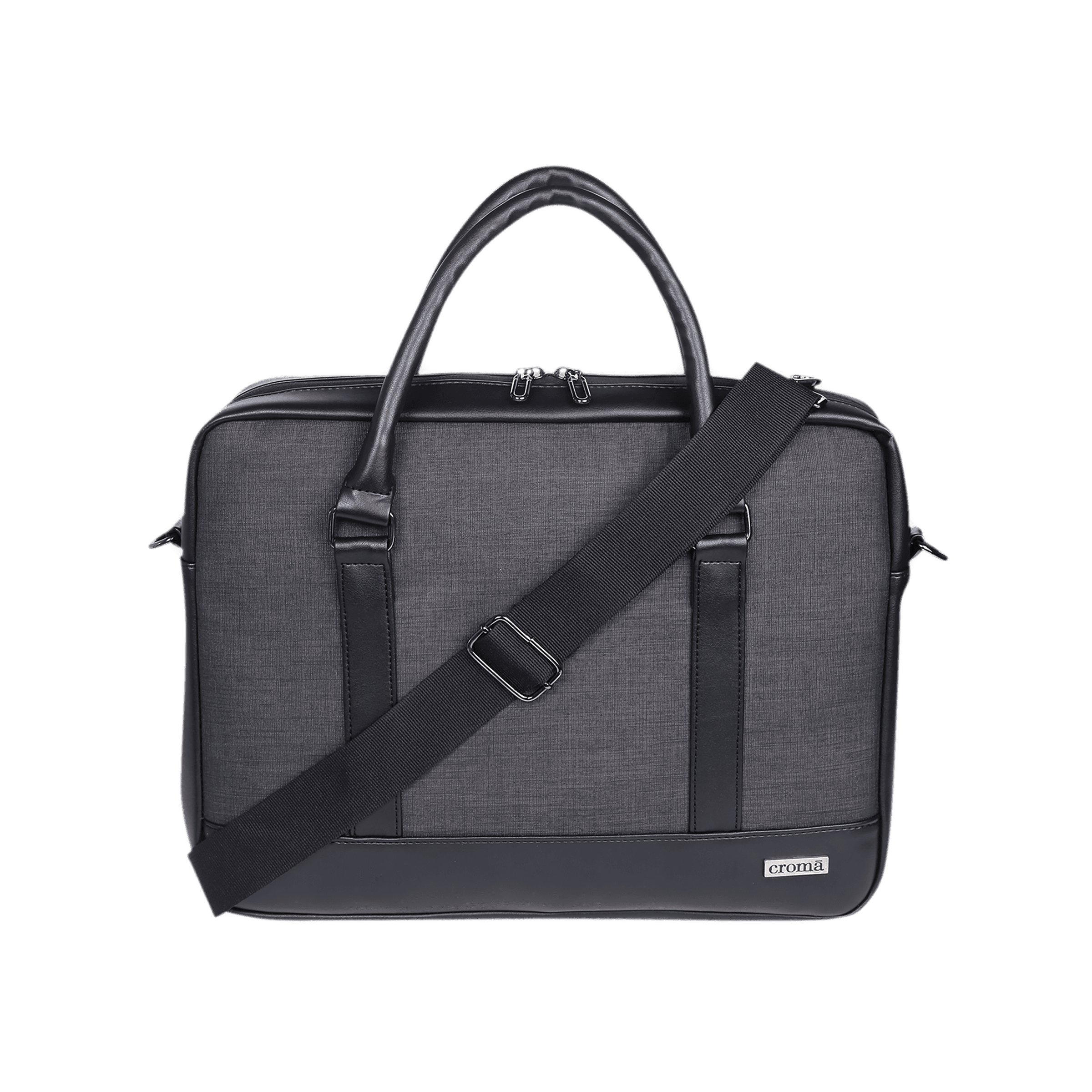 Croma Classic Polyester Laptop Sling Bag for 15.6 Inch Laptop (Water Resistant, Black)