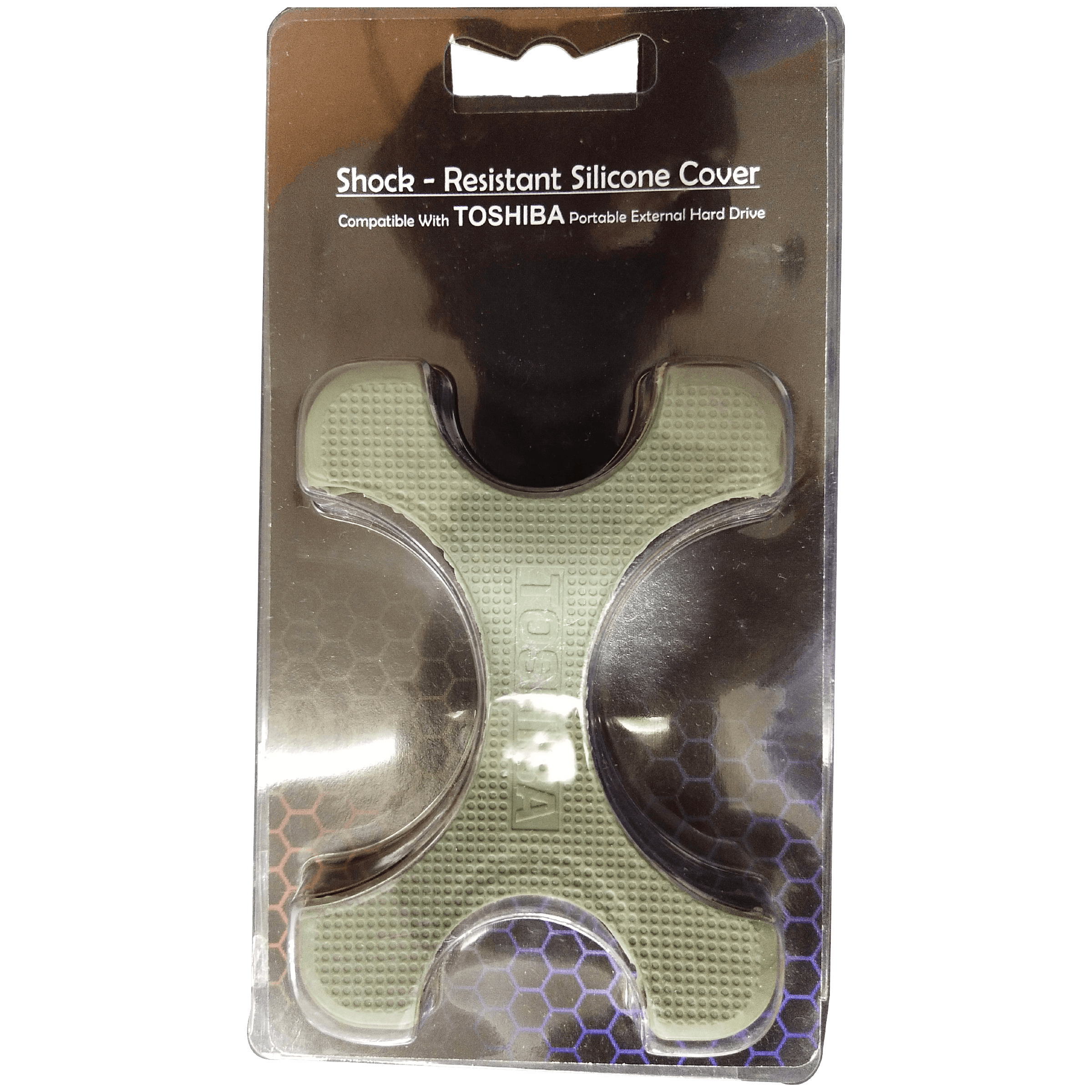 TOSHIBA TOS X Silicone Back Case For Canvio External Hard Drive (Shock Resistant, Beige)