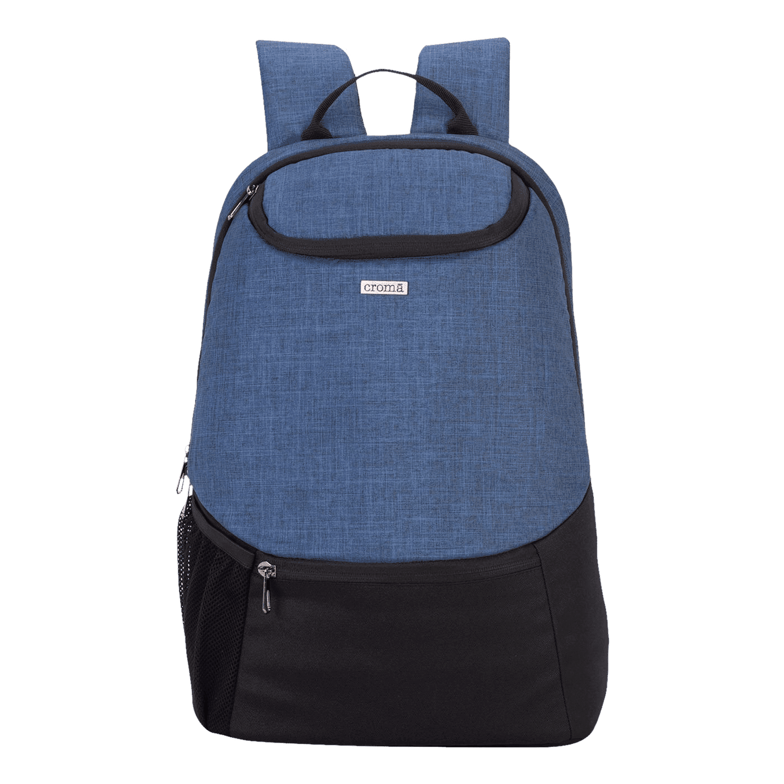 Croma Polyester Laptop Backpack for 15.6 Inch Laptop (21 L, Padded Shoulder Straps, Blue and Black)