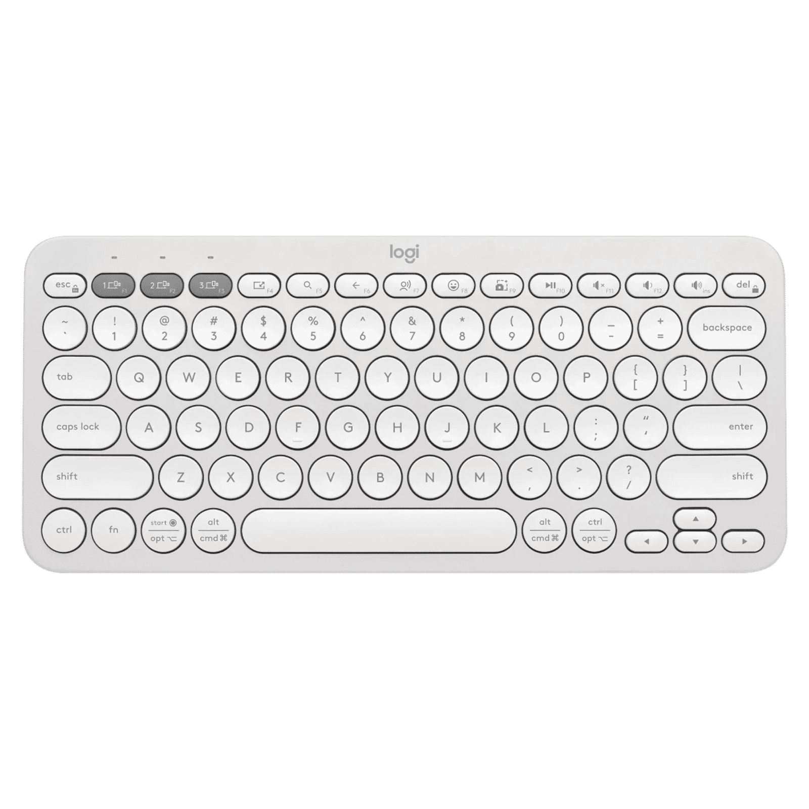 logitech Pebble Keys 2 Bluetooth Wireless Keyboard with Multi Device Pairing (10 Customizable Keys, Tonal White)