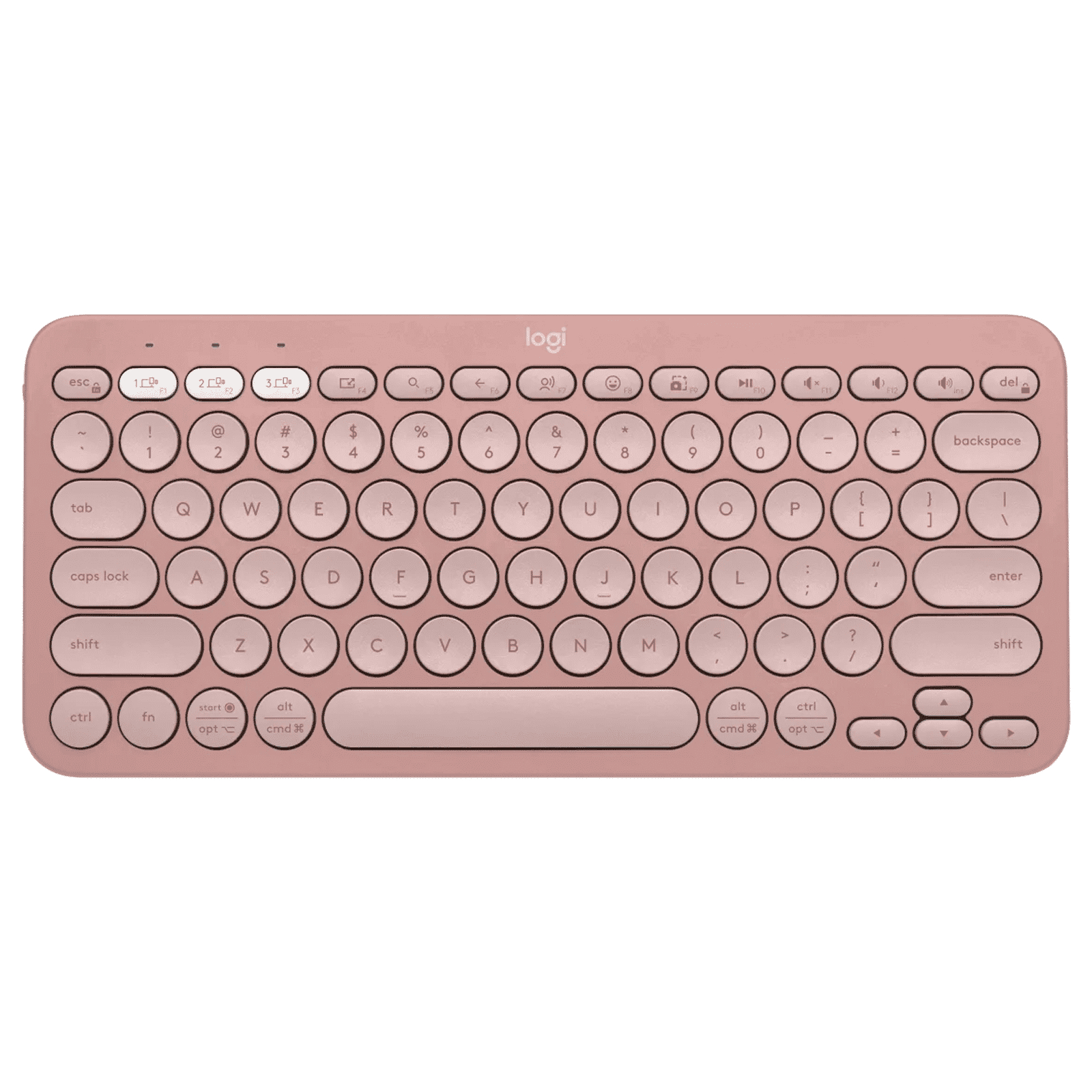 logitech Pebble Keys 2 Bluetooth Wireless Keyboard with Multi Device Pairing (10 Customizable Keys, Tonal Rose)