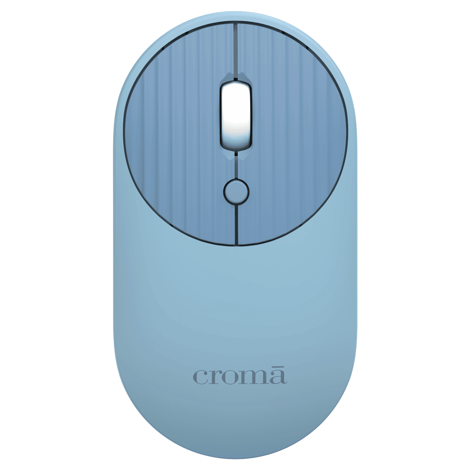 Croma 2.4 GHz Wireless Optical Mouse with Power Saving Feature (1600 DPI Adjustable, Ambidextrous Design, Blue)