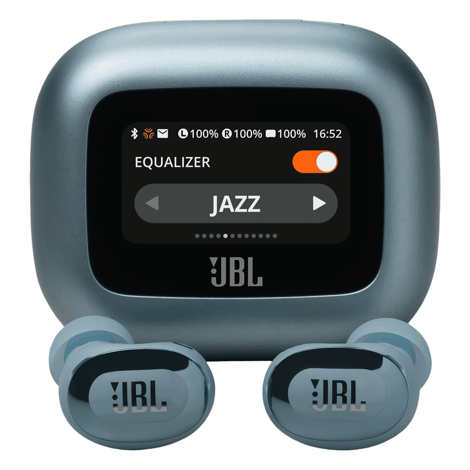 JBL Live Buds 3 TWS Earbuds with Adaptive Noise Cancellation (IP55 Water Resistant, Touchscreen Display, Blue)