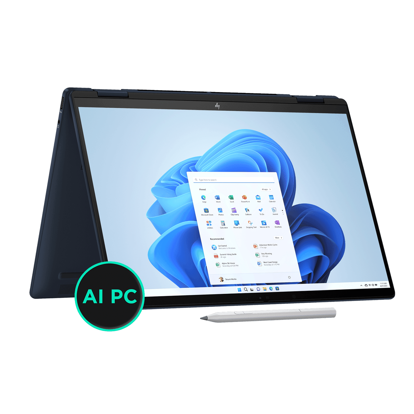 HP Envy x360 14t fc000 Intel Core Ultra 7 Touchscreen 2-in-1 Laptop (16GB, 512GB SSD, Windows 11 Home, 14 inch WUXGA IPS Display, MS Office 2021, Atmospheric Blue, 1.44 KG)