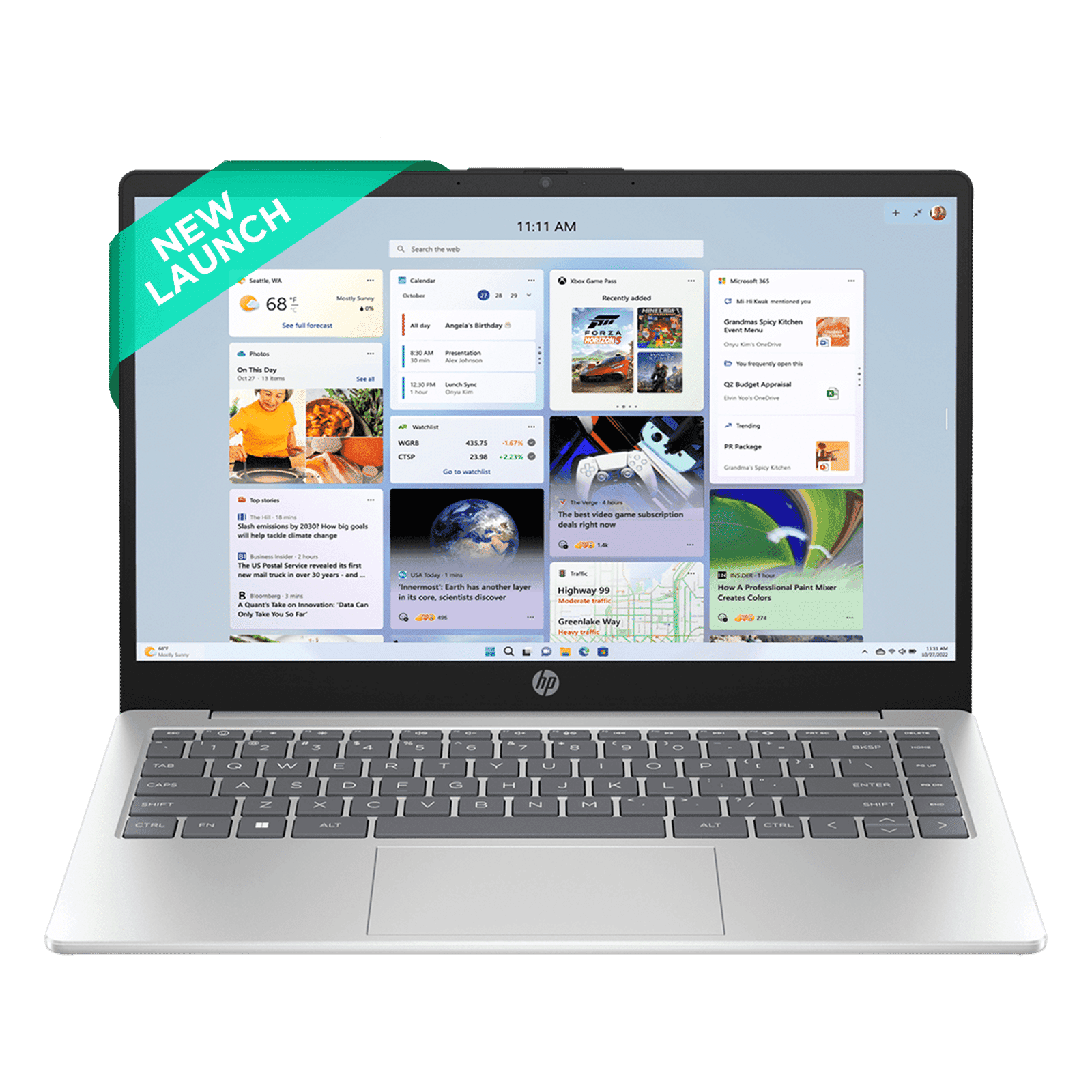 HP Core 14-gr0002TU Intel Core i5 13th Gen Thin & Light Laptop (16GB, 512GB SSD, Windows 11 Home, 14 inch, Full HD Display, MS Office Home 2024, Natural Silver, 1.40 KG)