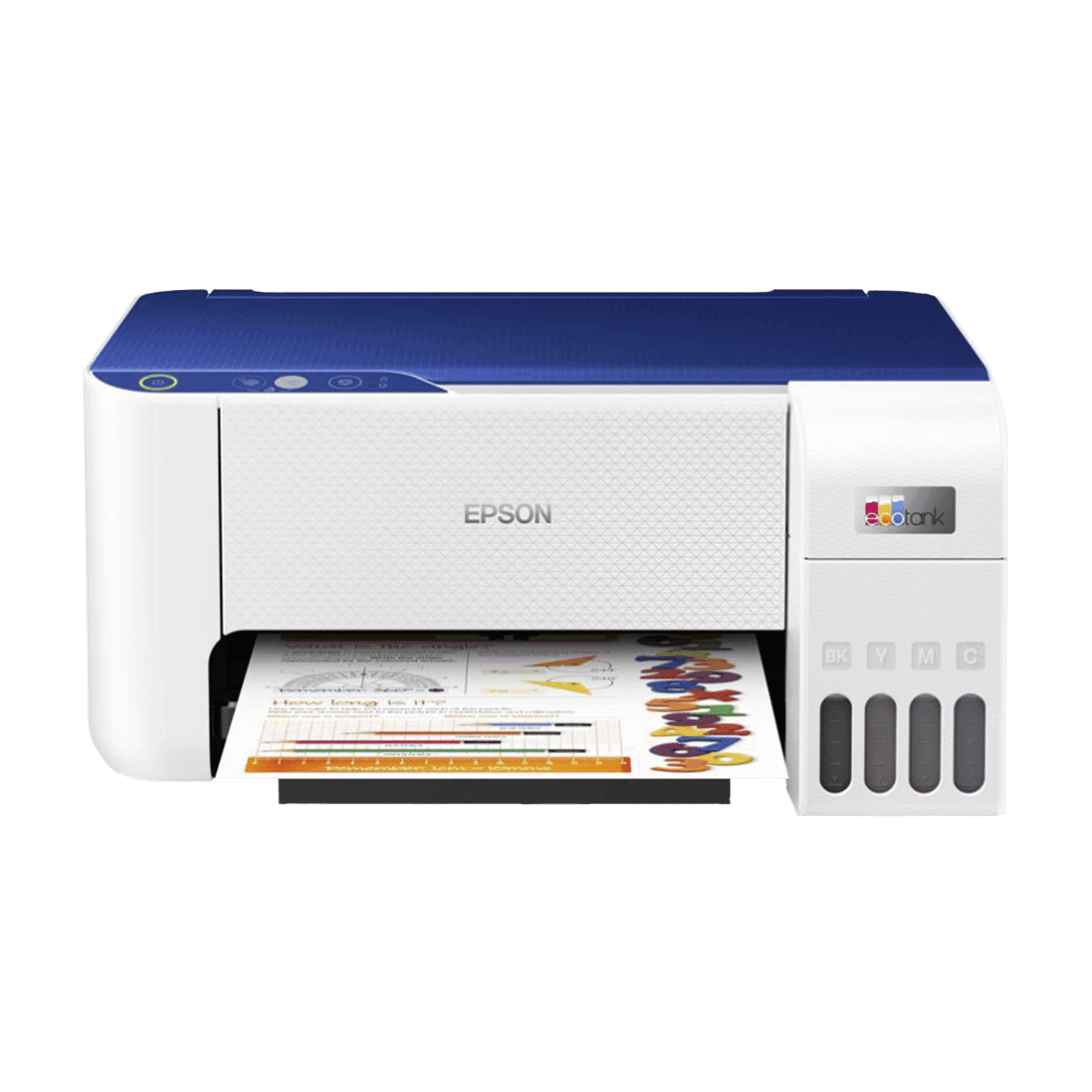 EPSON EcoTank All in One Wi-Fi Ink Tank Printer with Smart Panel App (CIS Sensor, White & Blue)