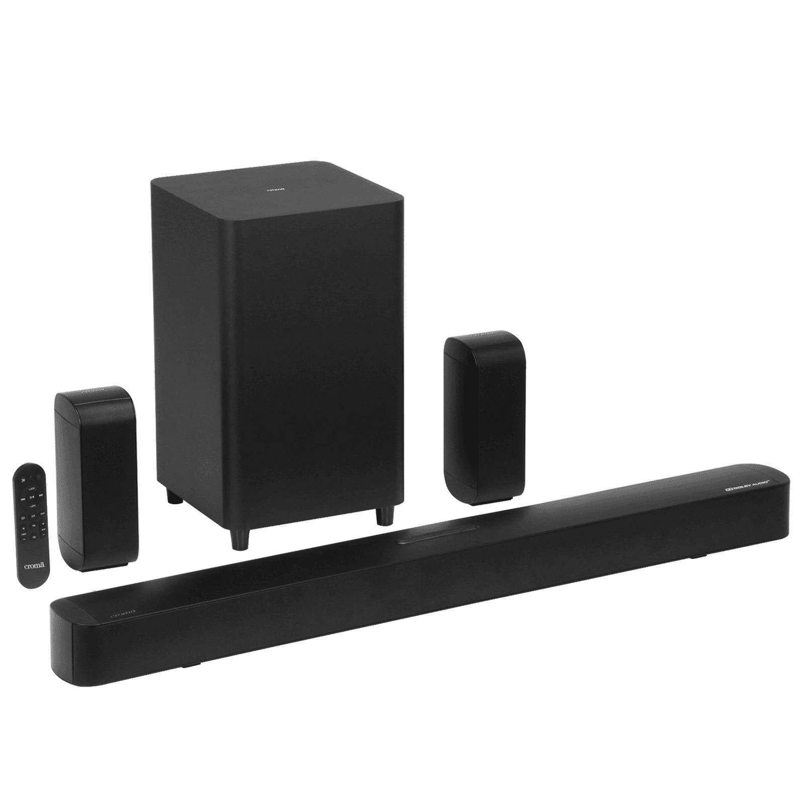 Croma 400W Bluetooth Soundbar with Remote (Dolby Audio, 5.1 Channel, Black)
