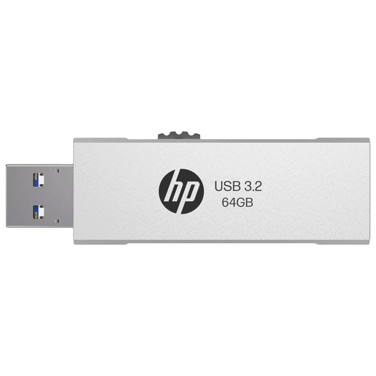 HP 818w 64GB USB Type-A (3.2) Pen Drive (Integrated Key Ring Loop, Silver)