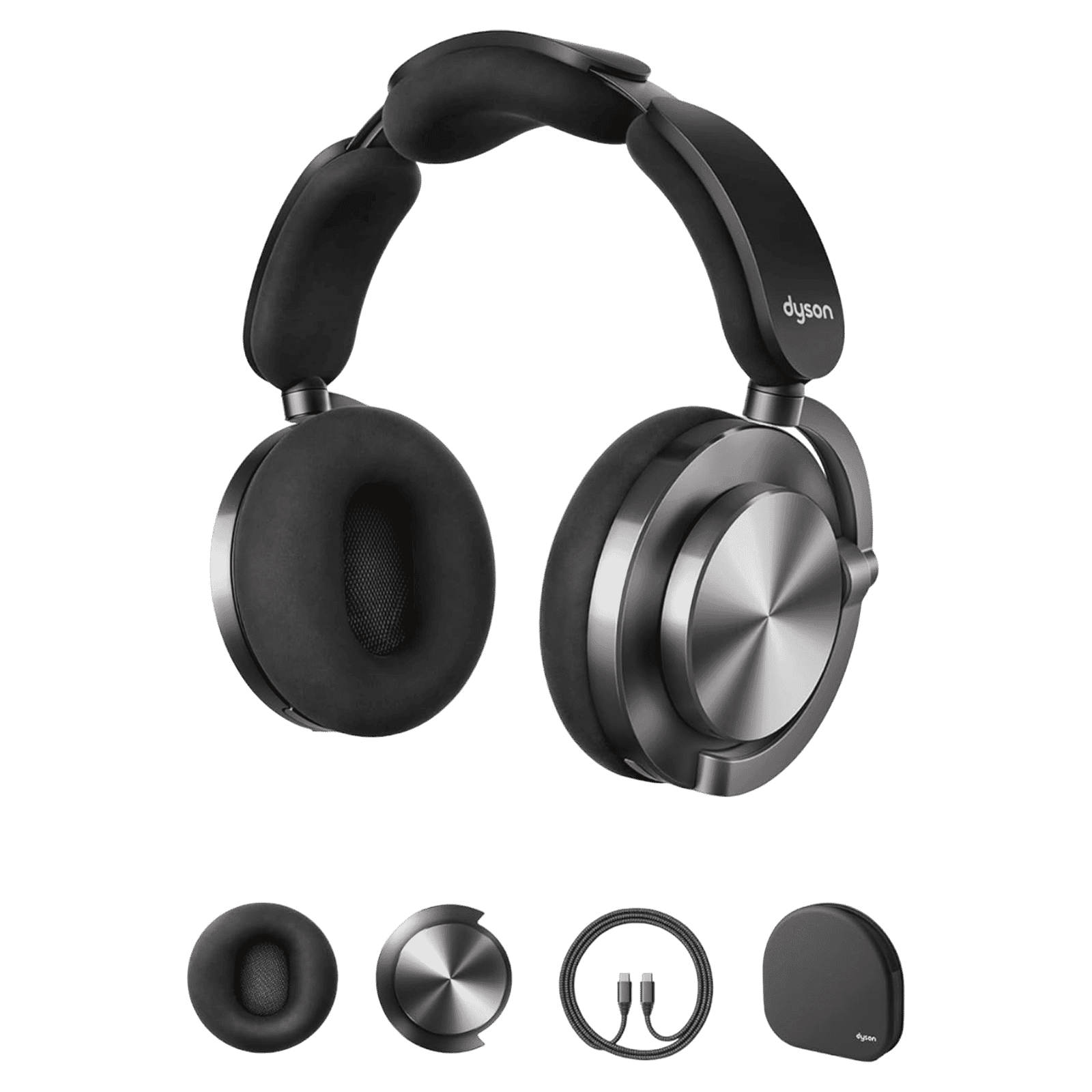 dyson OnTrac Bluetooth Headphone with Mic (Siri Voice Assistant, Over Ear, CNC Black Nickel)