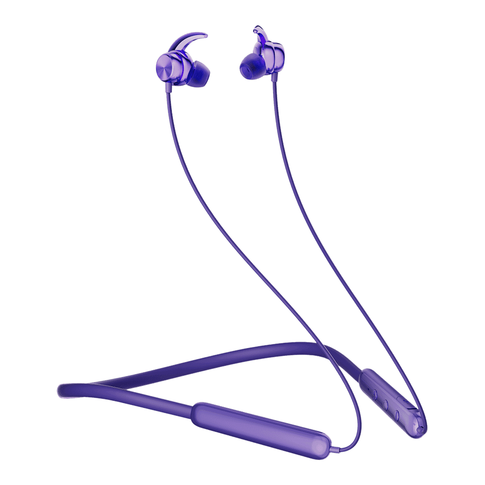 Itel N35 PRO IEB-35 Neckband (IPX5 Water Resistant, 10mm Bass Boost Driver, Purple)