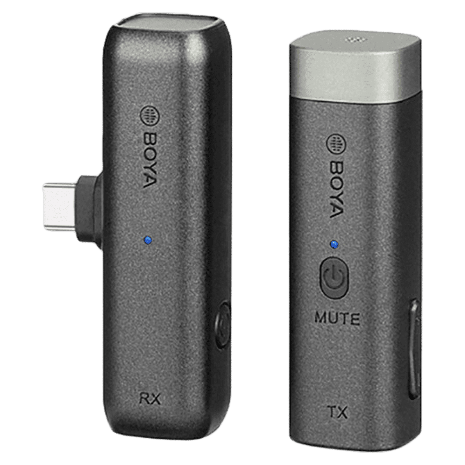 Boya Type C & 3.5 Jack Wireless Microphone with 2.4GHz Transmission Technology (Black)