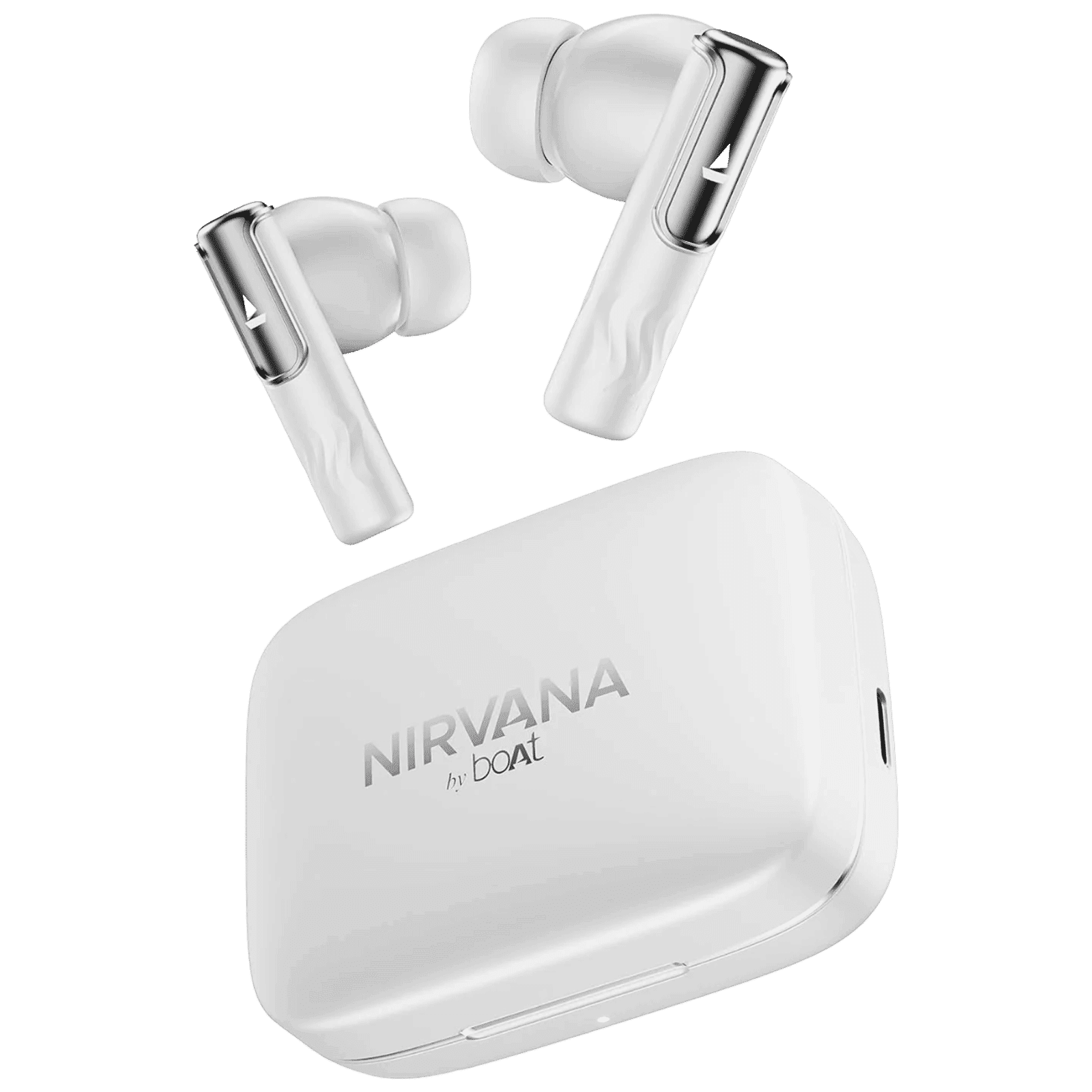 boAt Nirvana Ivy TWS Earbuds with Active Noise Cancellation (IPX5 Sweat Resistant, 360 Degree Spatial Audio, Gunmetal White)