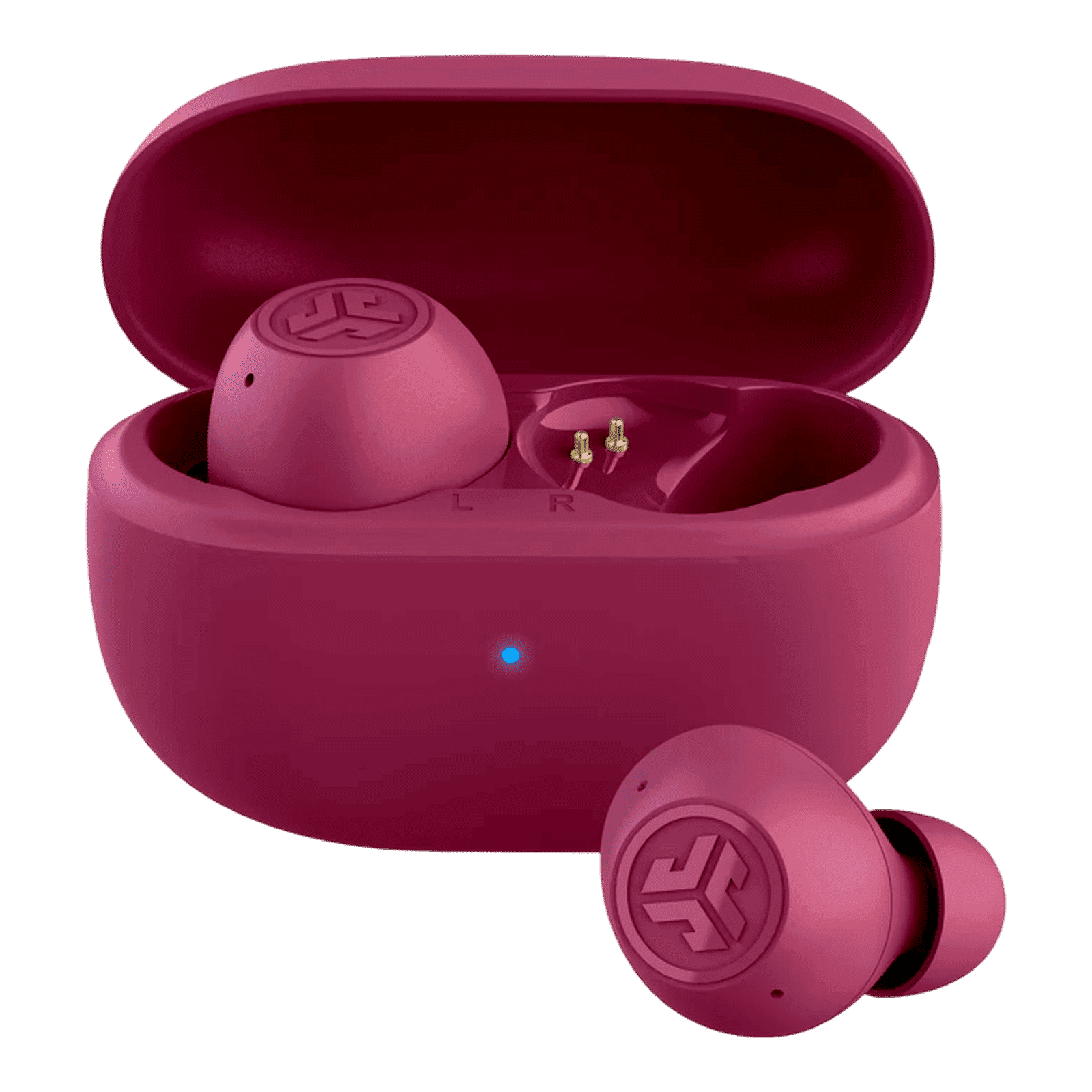 JLAB Go Pop ANC TWS Earbuds with Active Noise Cancellation (IP55 Sweat and Splashproof, Google Fast Pair, Fuchsia)