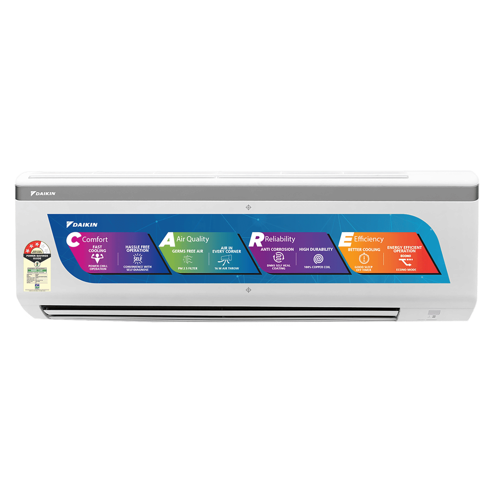 DAIKIN Standard Series 1.5 Ton 3 Star Split AC (Copper Condenser, PM 2.5 Filter, FTL50UV)