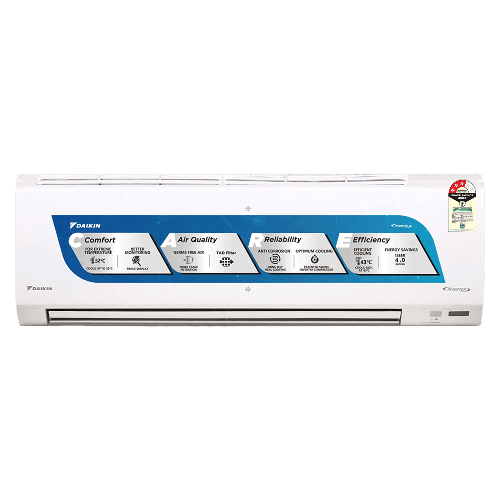 DAIKIN Premium Series 1.5 Ton 3 Star Inverter Split Smart AC with Dew Clean Technology (Copper Condenser, ATKL50UV16V/U/V3)