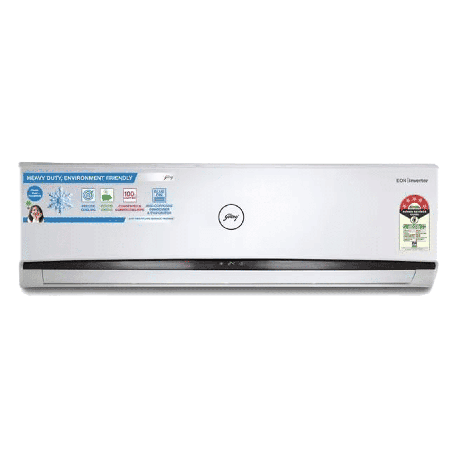 Godrej L Series 5 in 1 Convertible 2 Ton 5 Star Inverter Split AC with Hydrophilic Blue Fins (Copper Condenser, GODJ 2T SIC 24LTC5-WWR)