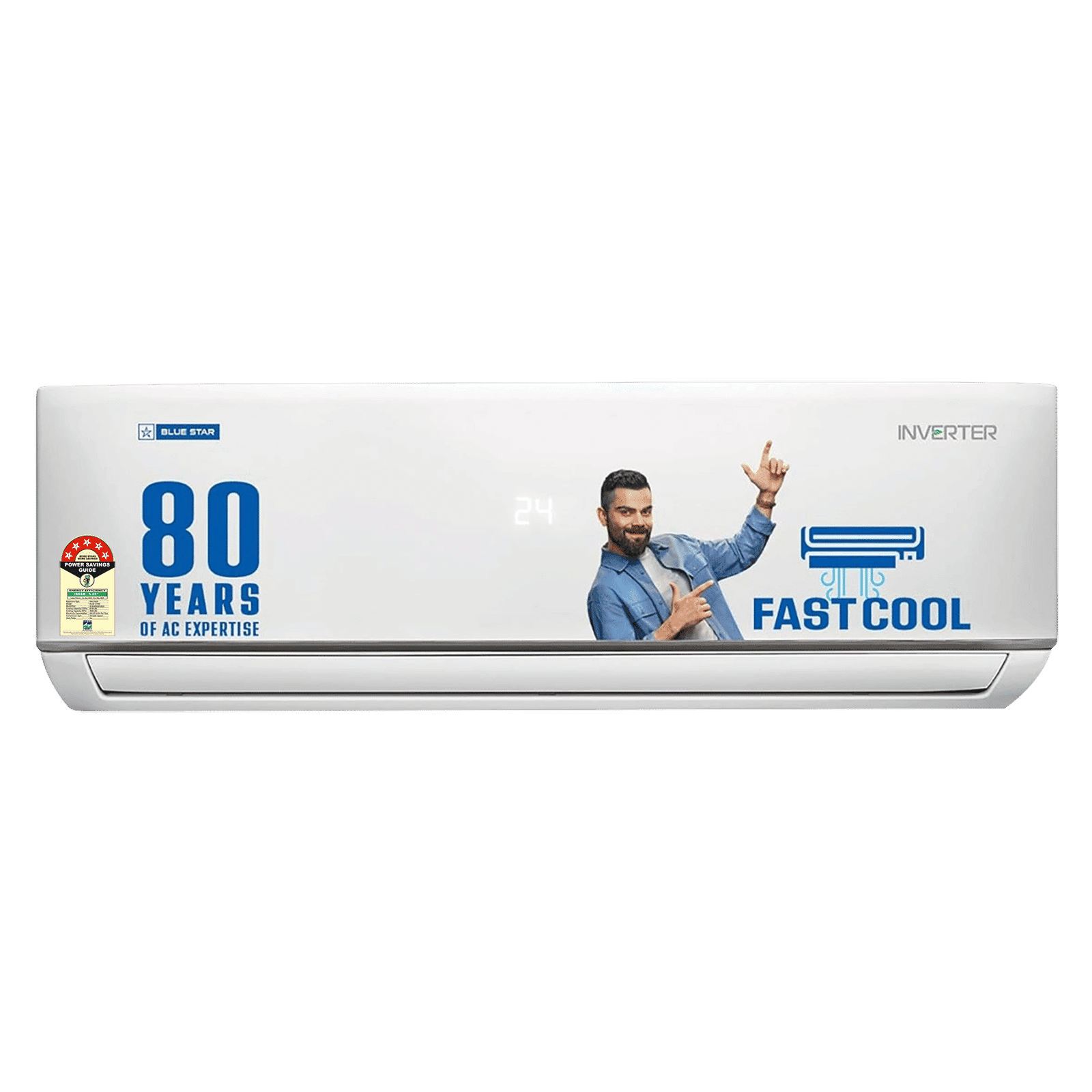 Blue Star D Series 5 in 1 Convertible 2 Ton 5 Star Inverter Split AC with DigiQ Penta Sensor (Copper Condenser, IC524DNUR)